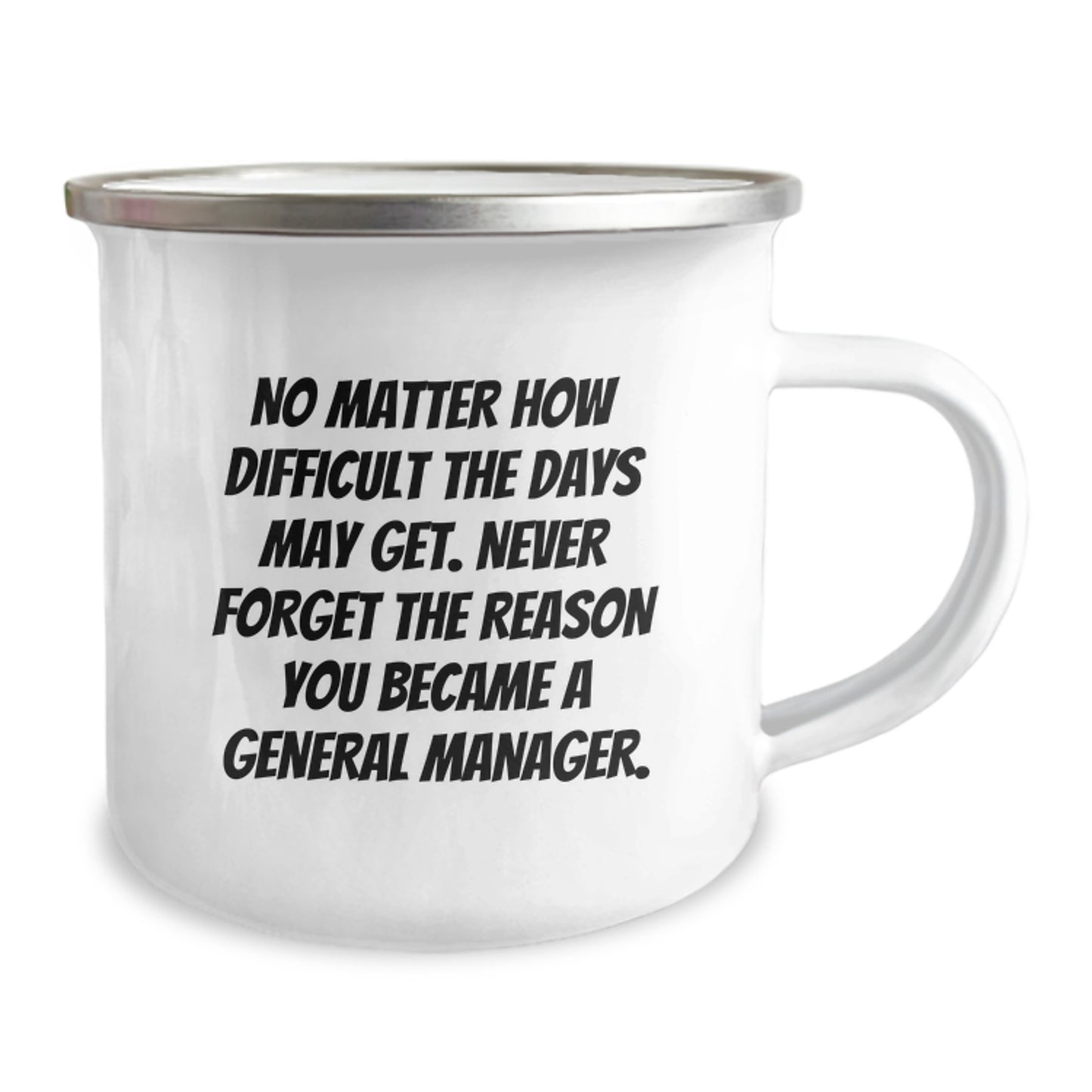 Commemorative Gifts for General Manager, Funny Inspirational Camping Mug, Gifts from Family for Graduation Unique Gifts for Men - Image 2