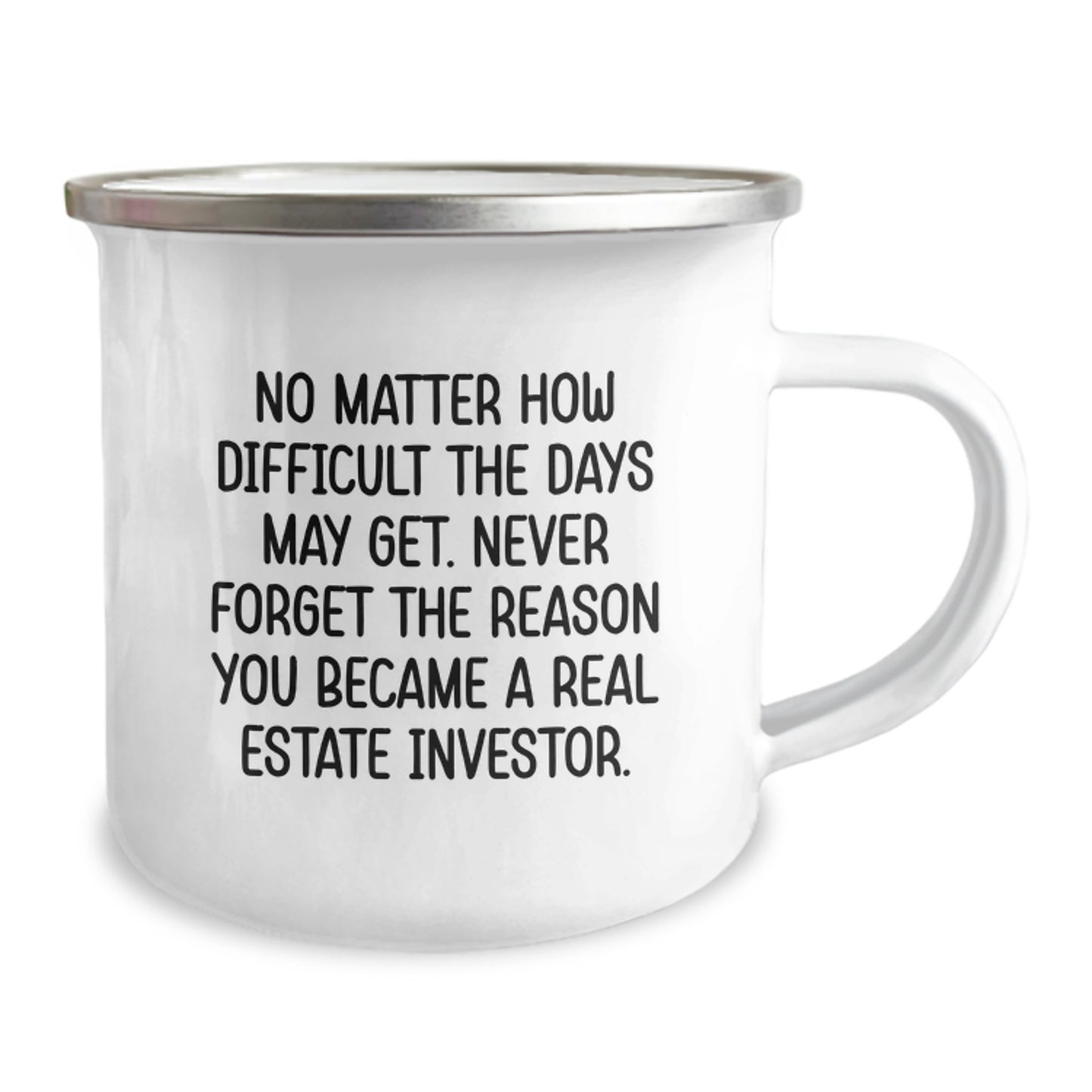 Inspirational Real Estate Investor Graduation Unique Gifts from Men, Gifts for Real Estate Investor Men, Funny Camping Mug - Never Forget The Reason You Became A Real Estate Investor. - Image 2