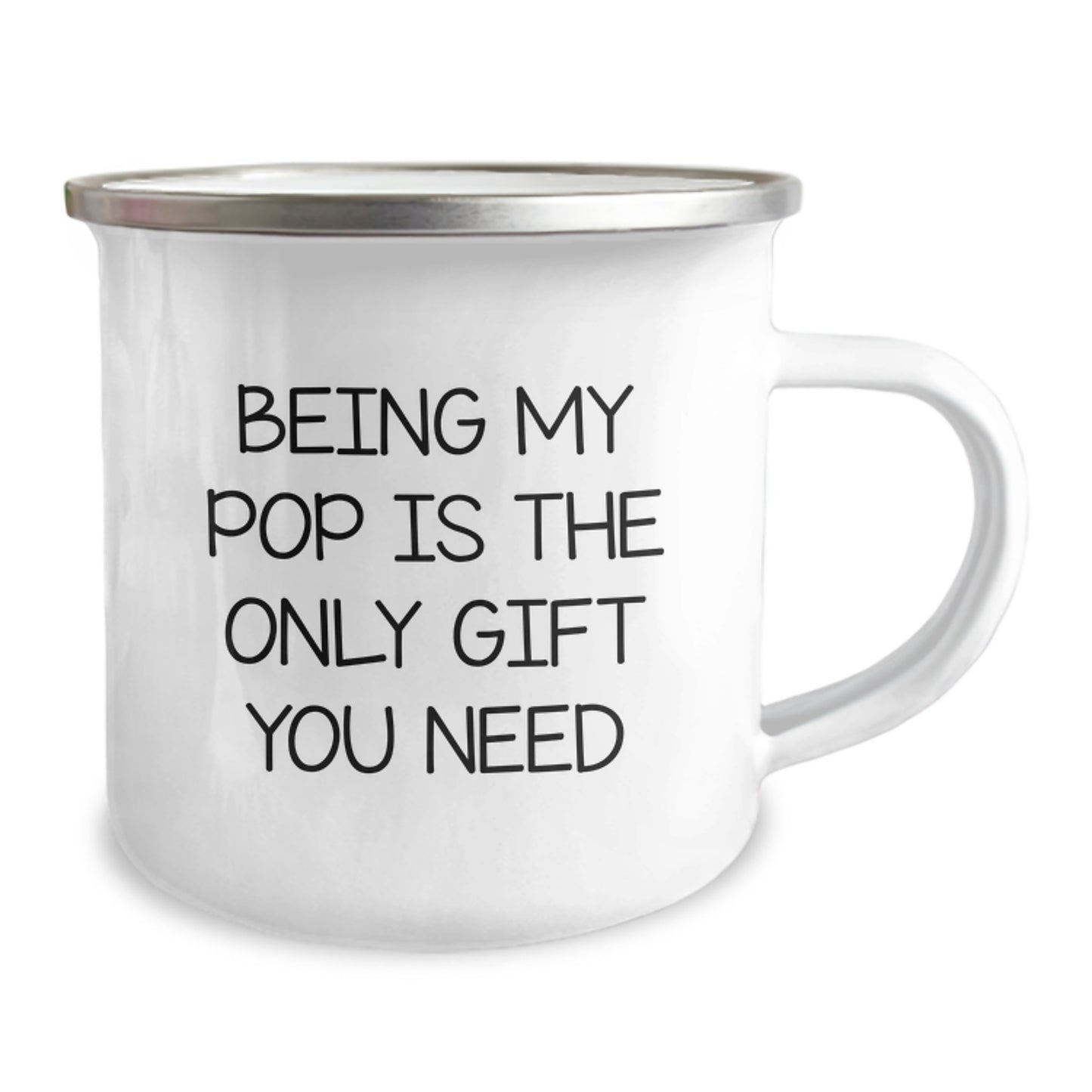 Funny Pop Gifts for Men from Family - Camping Mug with Being My Pop Is The Only Gift You Need Quote, Perfect for Christmas Unique Gifts - Image 2