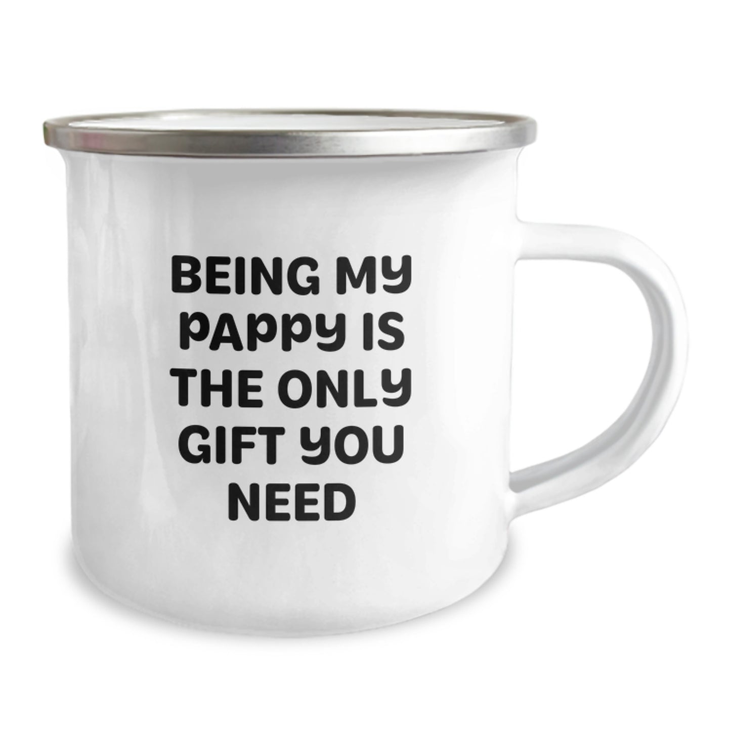Funny Pappy Gifts for Men, 12 oz Camping Mug with Inspirational Quote 'Being My Pappy Is The Only Gift You Need' from Family, Unique Graduation Gift for Him - Image 2