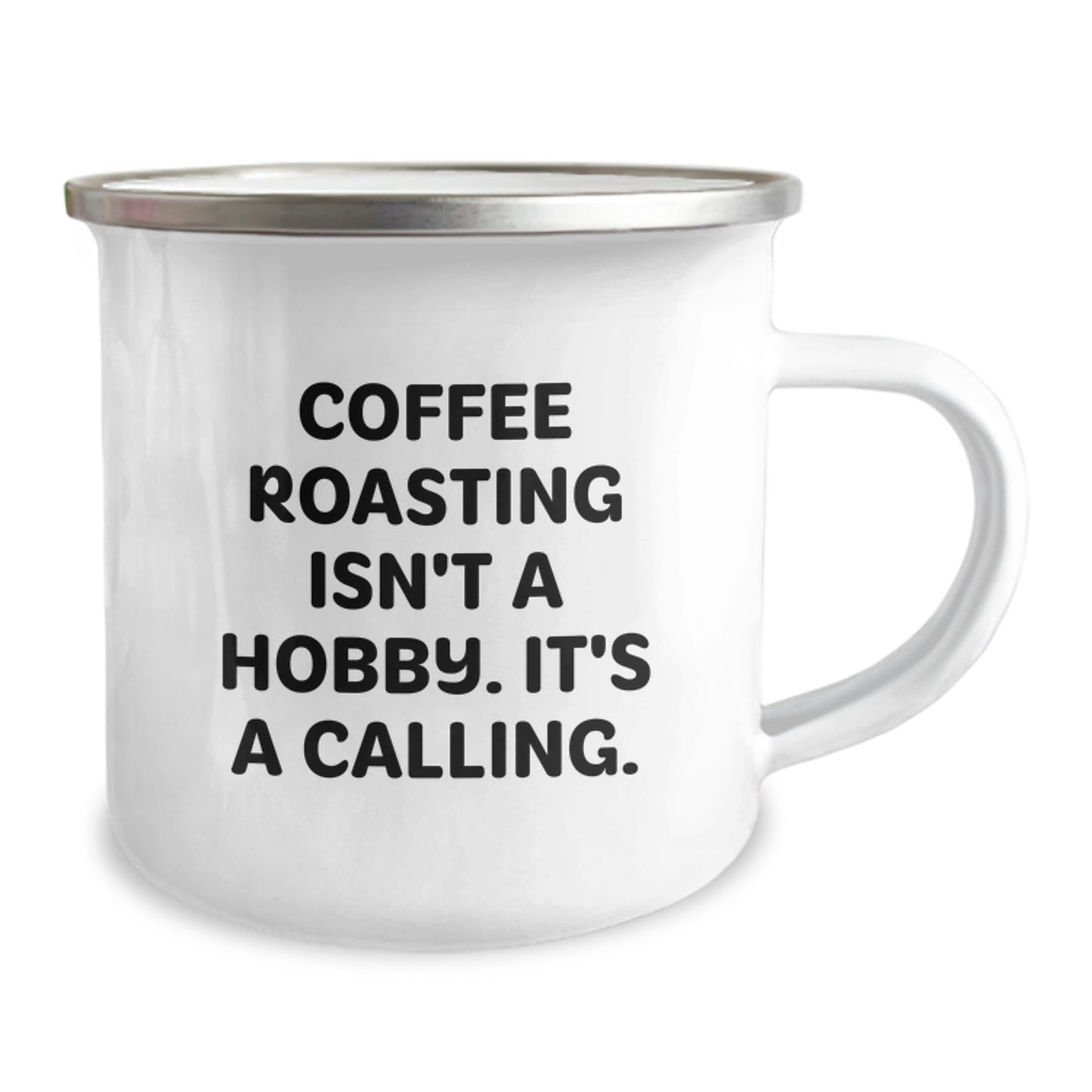Coffee Roasting Enthusiast Gifts from Friends for Graduation Unique Calling Mug, Coffee Roasting Isn't A Hobby. It's A Calling., Stainless Steel with Enamel Finish, 12 oz Capacity - Image 2
