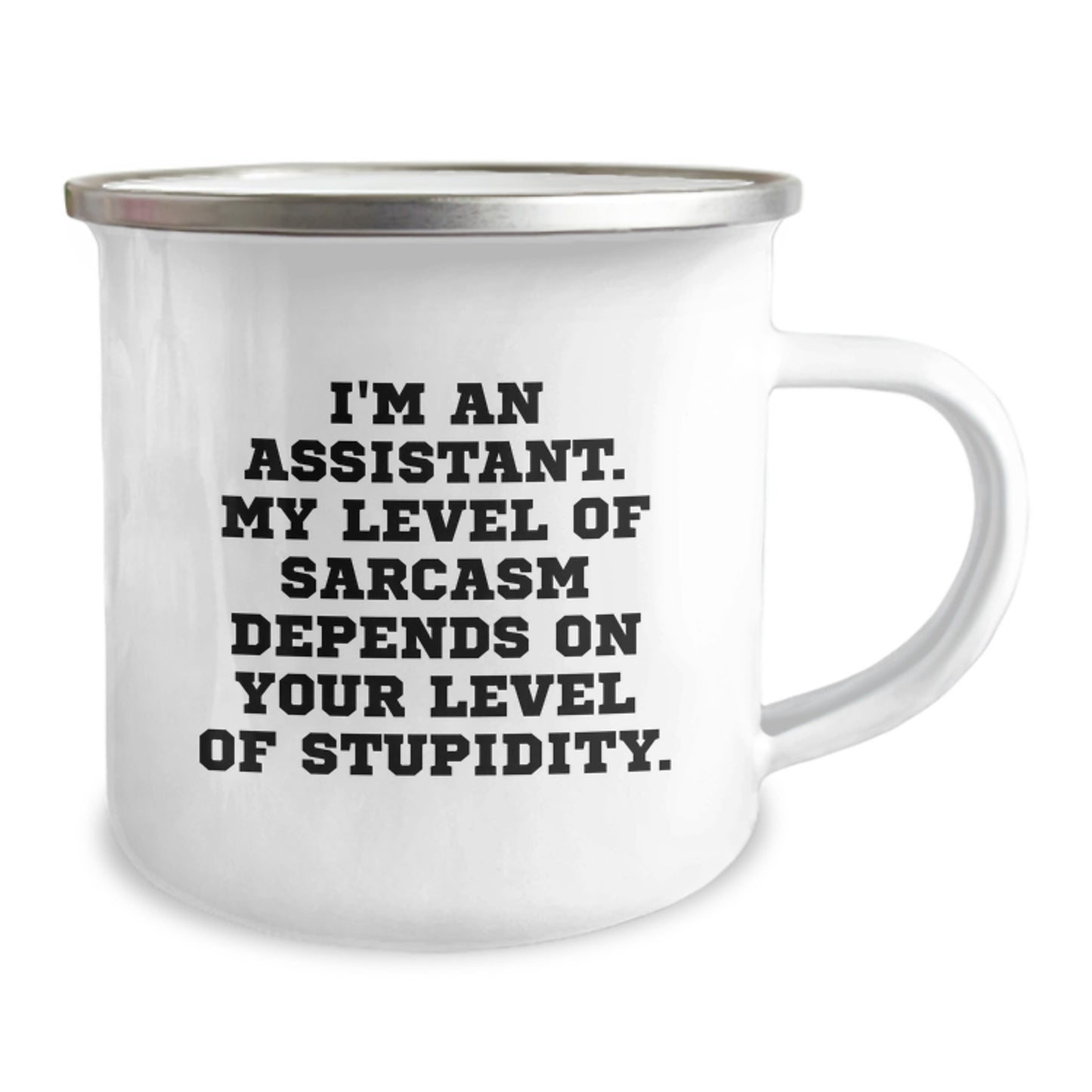 Funny Assistant Gifts for Men from Friends - Sassy Camping Mug for Graduation - Image 2