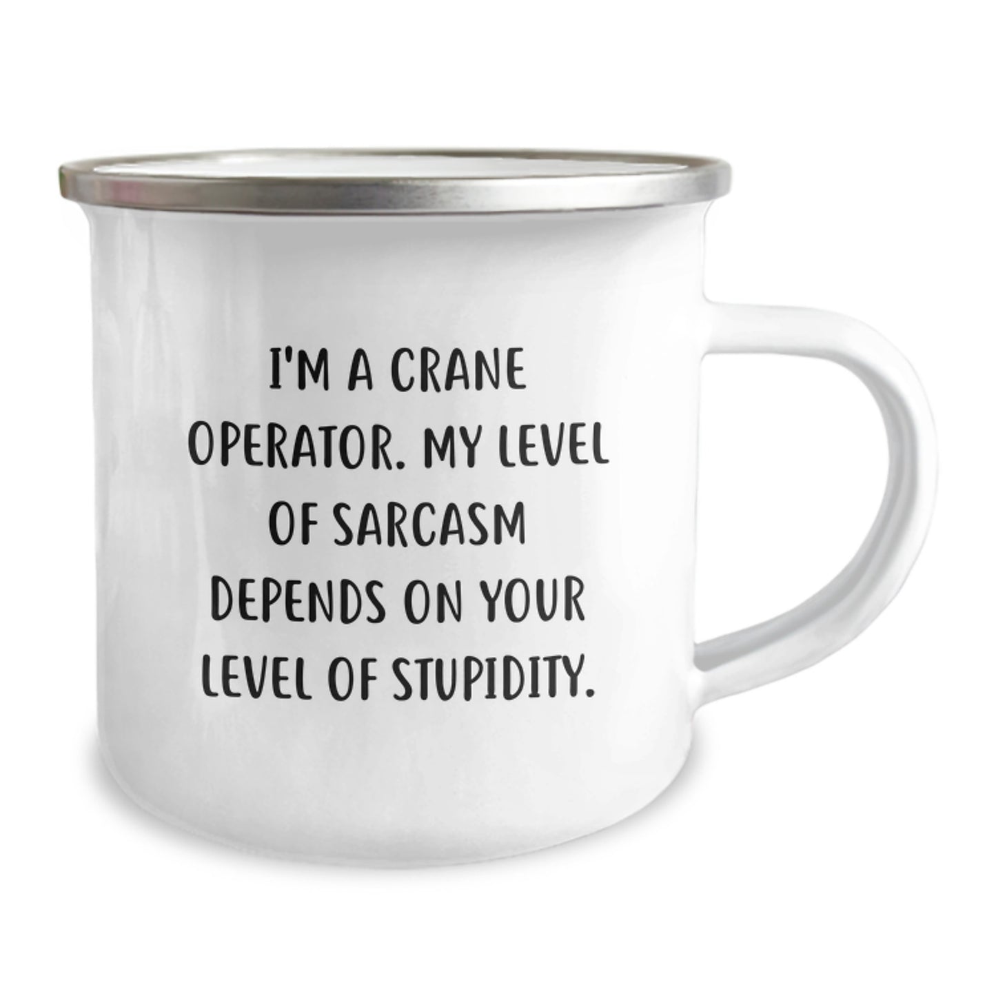 Crane Operator Humor Gifts for Men, Funny Sarcasm Mug, Gifts from Friends to Colleagues, 12 oz Camping Mug, Perfect Birthday Present - Image 2