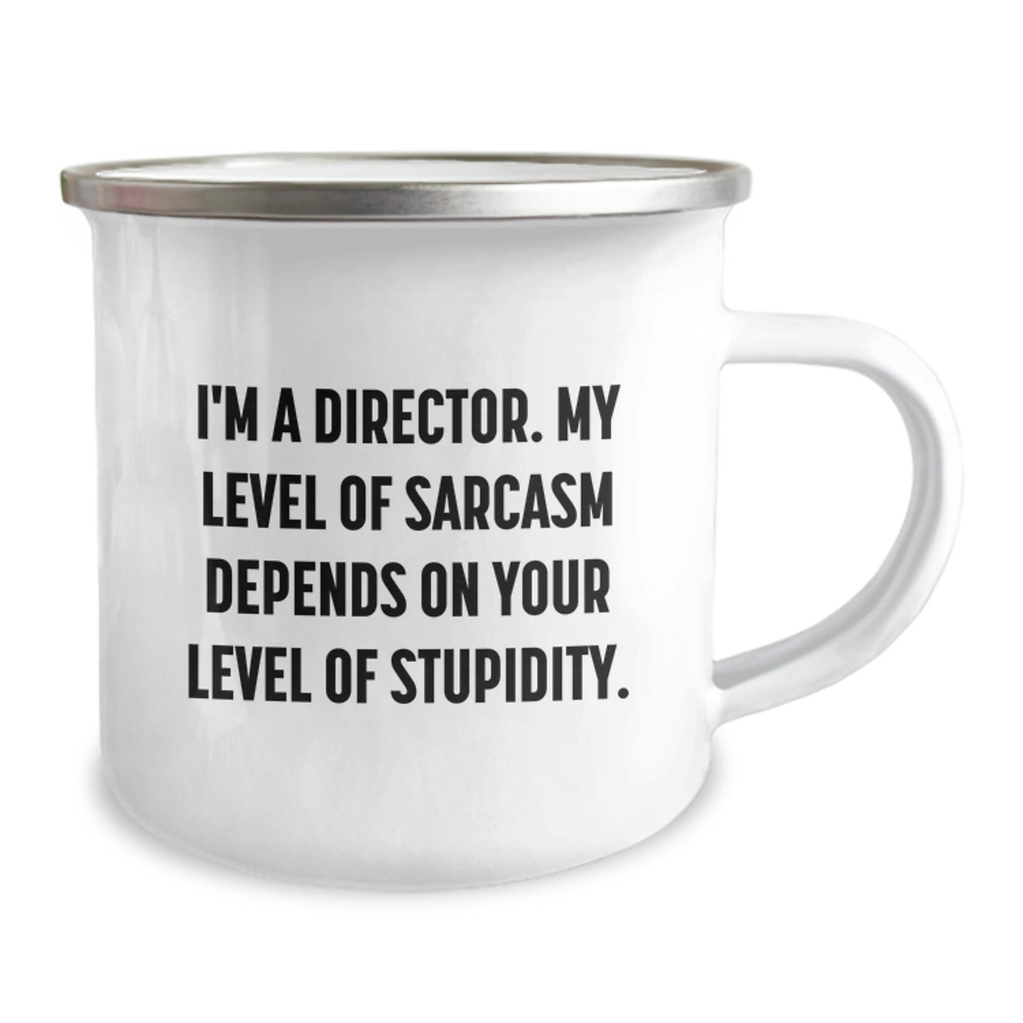 Funny Director Camping Mug Gifts for Him - I'm A Director. My Level Of Sarcasm Depends On Your Level Of Stupidity. - Unique Graduation Unique Gifts from Men to Director - Image 2