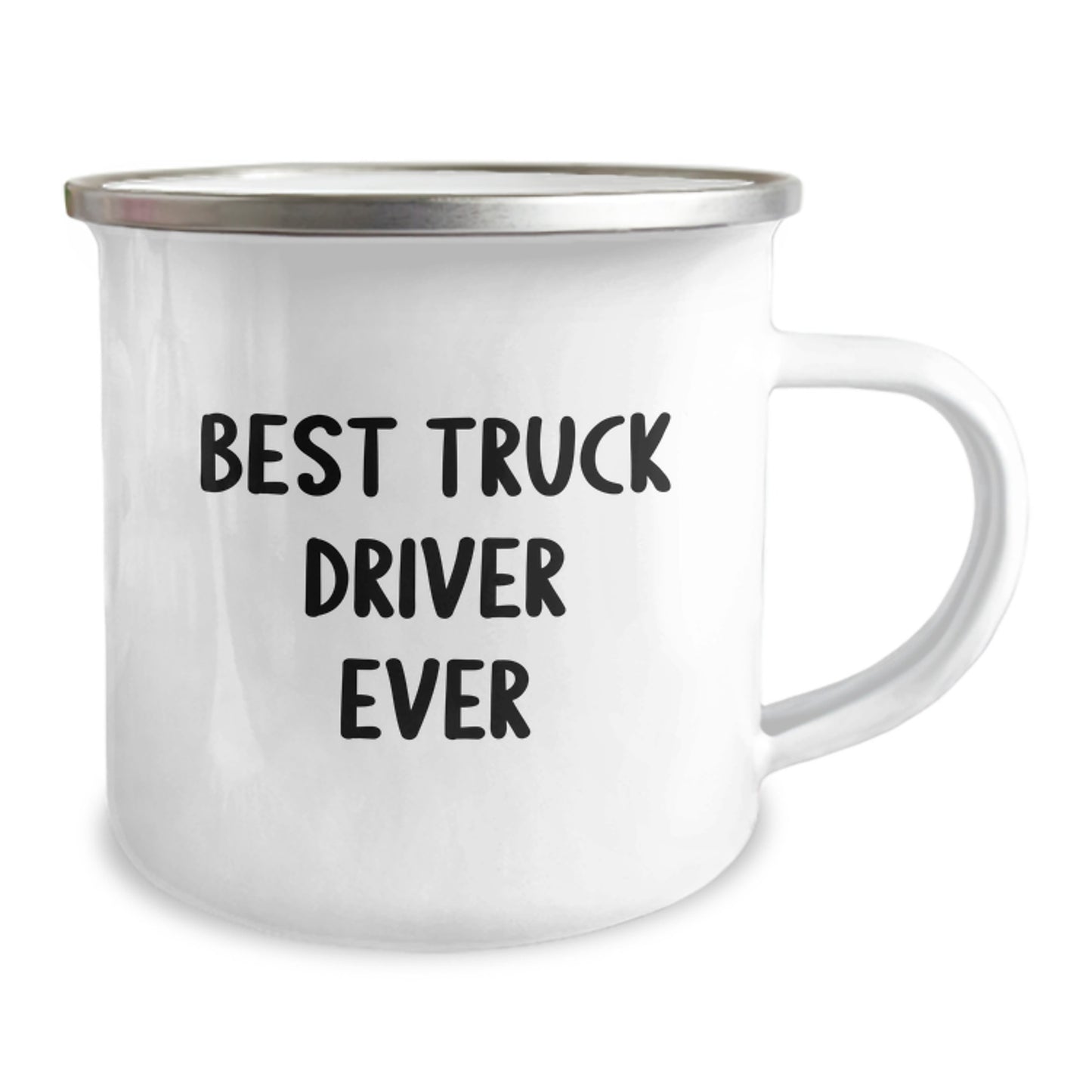 Funny Truck Driver Gifts for Men, Best Truck Driver Ever Quote Enamel Camping Mug, Christmas Unique Presents for Truckers - Image 2