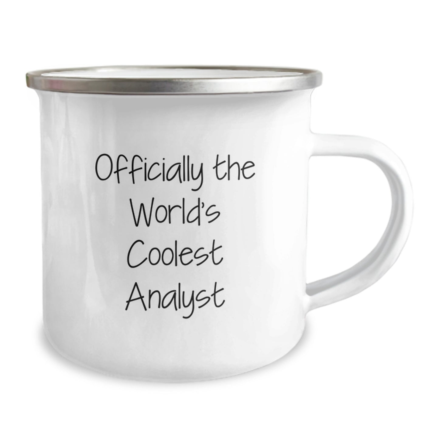 Funny Analyst Graduation Unique Gifts for Men from Friends, Officially The World's Coolest Analyst Camping Mug, 12 oz Stainless Steel - Image 2