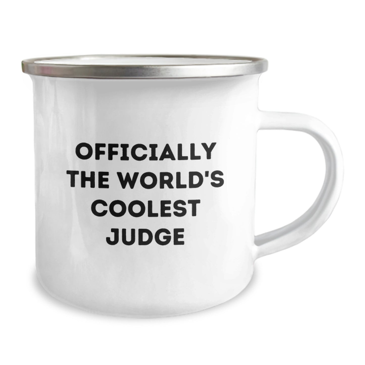 Funny Judge Gifts from Friends, Unique Birthday Unique Gifts for Judge, Camping Mug with Quote 'Officially The World's Coolest Judge' - Image 2
