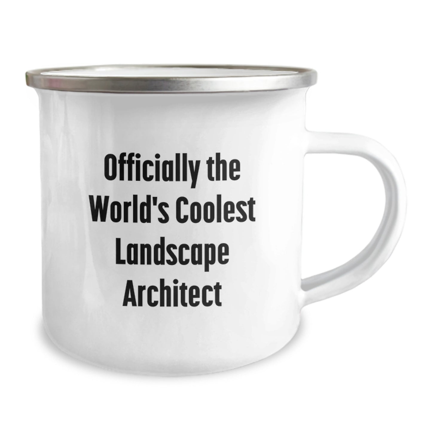 Funny Landscape Architect Gifts from Friends, Officially The World's Coolest Landscape Architect, 12 oz Camping Mug for Graduation Unique Gifts - Image 2