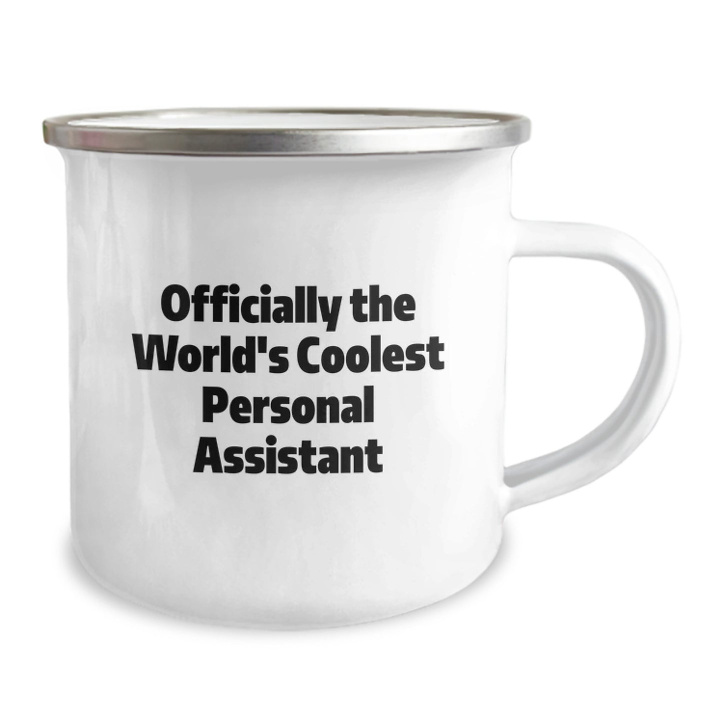 Christmas Unique Gifts for Personal Assistant Friends - 'Officially The World's Coolest Personal Assistant' Funny Camping Mug for Men Women Coworkers Family - Image 2