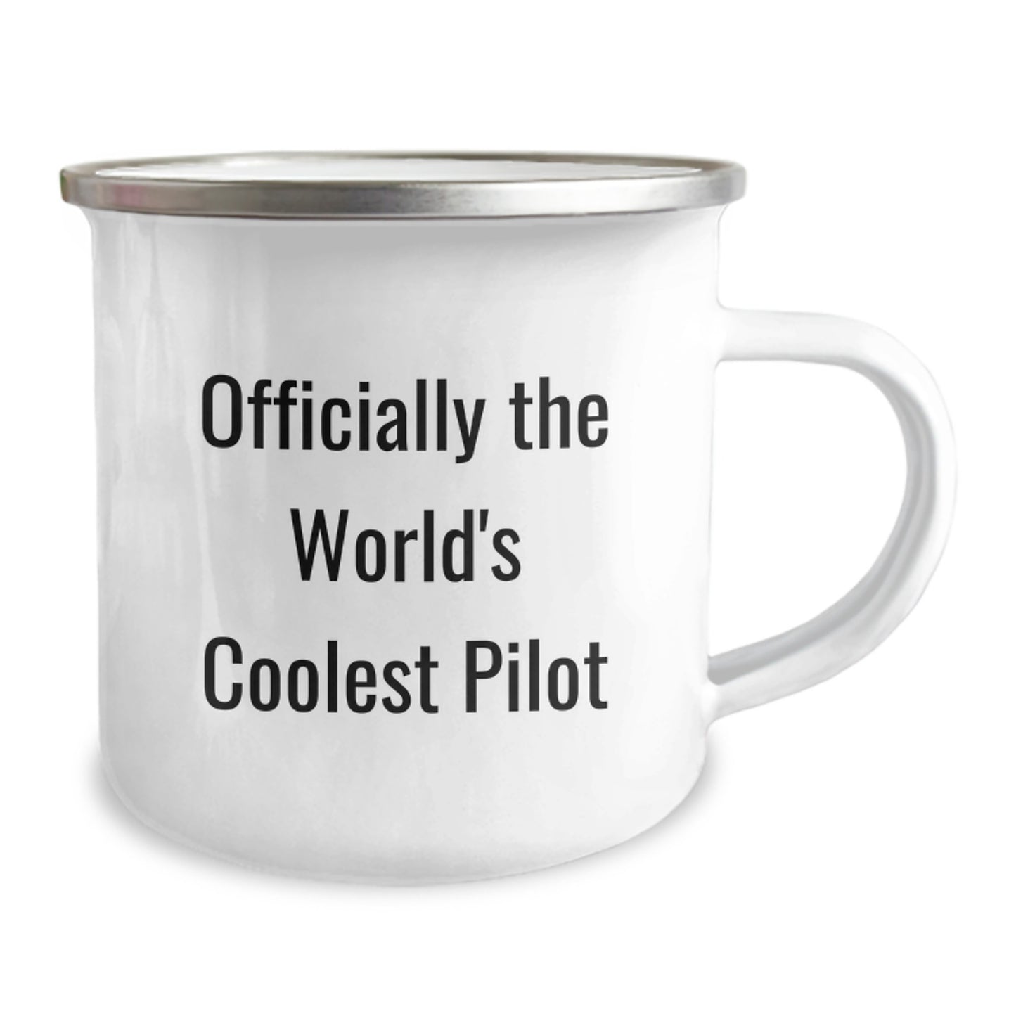 Pilot Gifts from Friends, Pilot Birthday Unique Gifts, Officially The World's Coolest Pilot Camping Mug, Funny Pilot Quote - Image 2