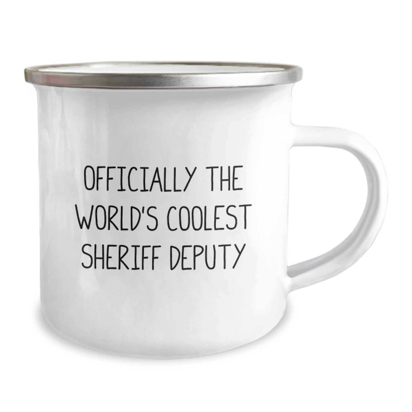 Sheriff Deputy Camping Mug Gift for Him Officially The World's Coolest - Image 2