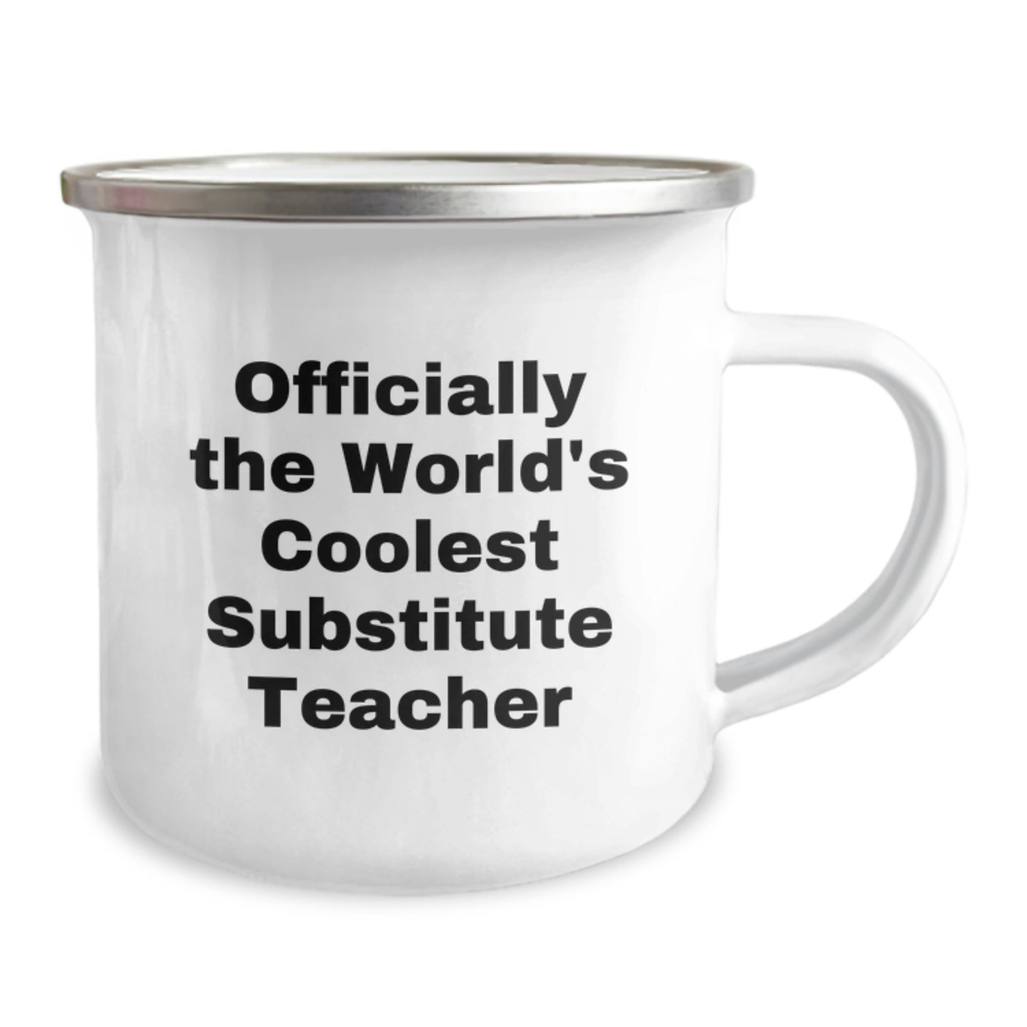 Funny Substitute Teacher Gifts for Men, 'Officially The World's Coolest Substitute Teacher' Stainless Steel Camping Mug, Perfect Graduation Unique Gifts from Friends - Image 2