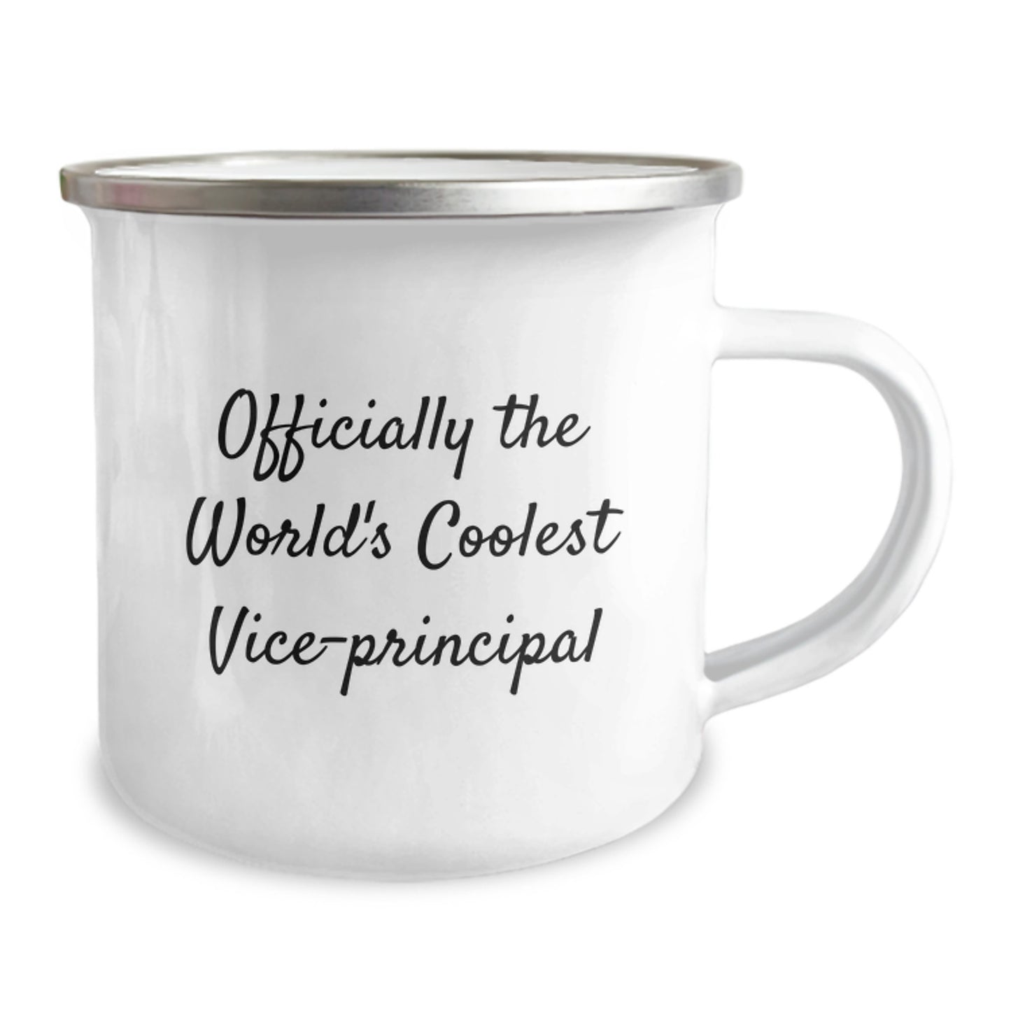 Vice-Principal Gifts from Friends, Co-workers, or Family - 'Officially The World's Coolest Vice-Principal' Funny Camping Mug for Graduation - Image 2