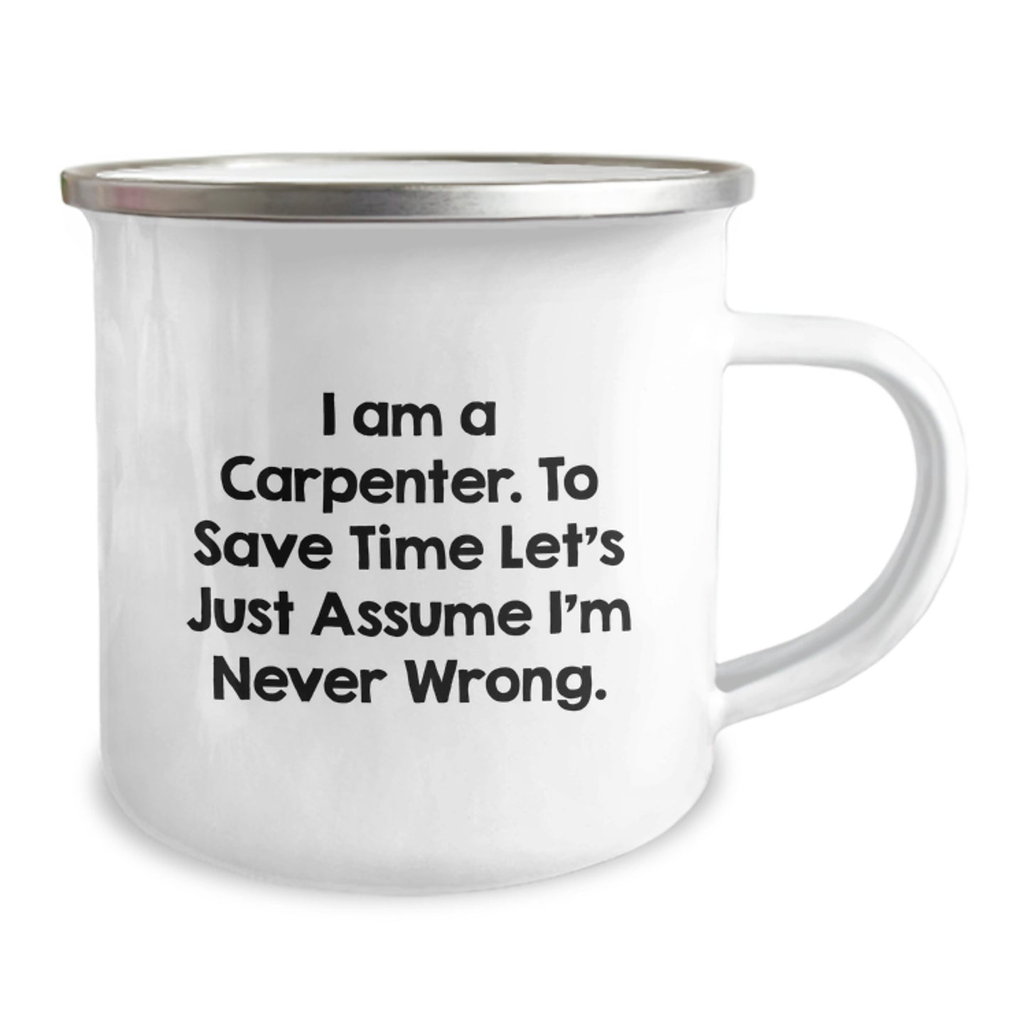 For Him Keepsake Birthday Gift I Am A Carpenter 12oz Stainless Mug - Image 2