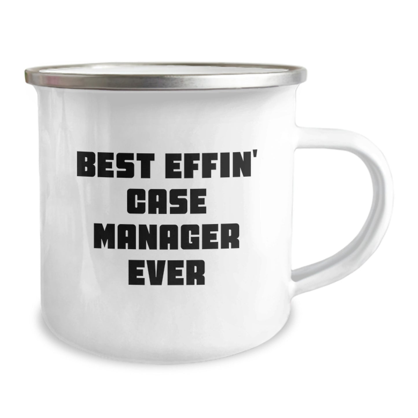 Funny Case Manager Gifts for Men from Family and Friends - Best Effin' Case Manager Ever Camping Mug for Graduation Unique Gifts - Image 2