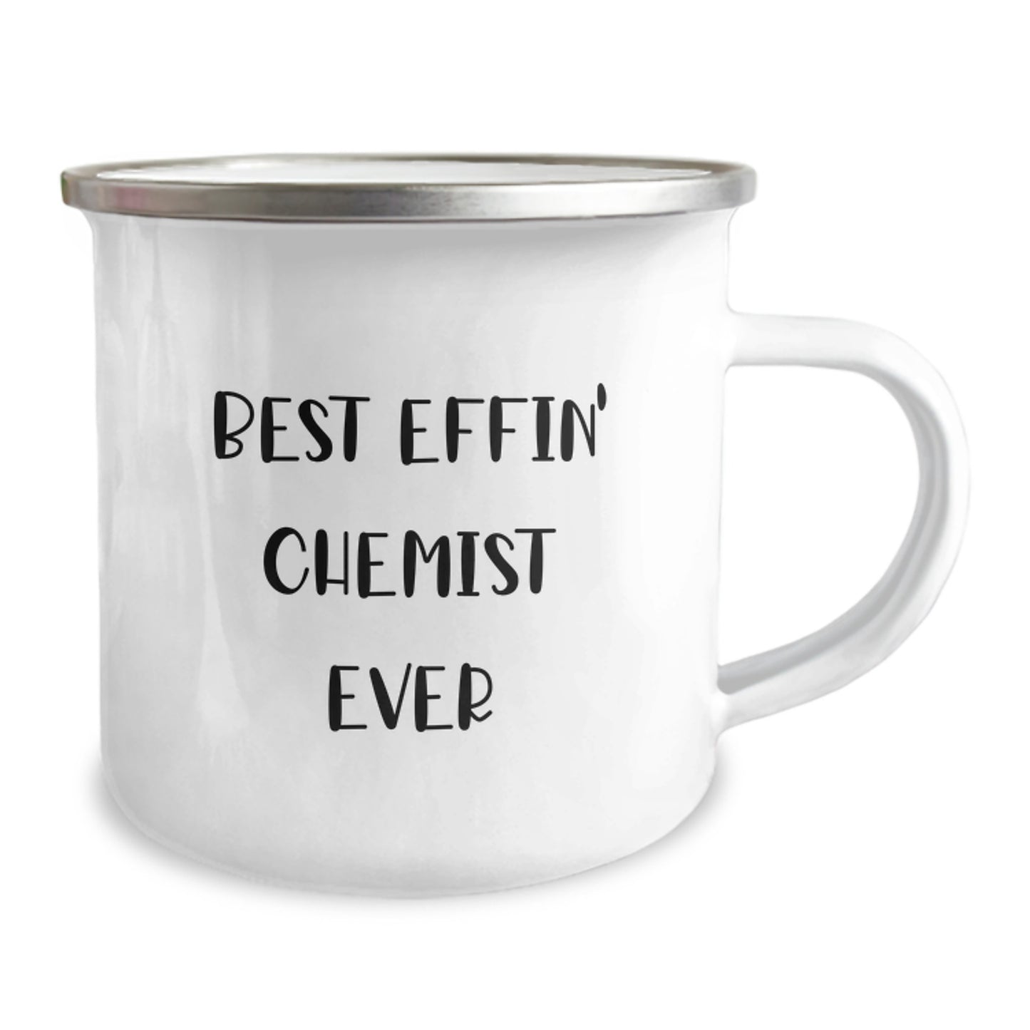 Funny Chemist Gifts for Him Birthday Unique Camping Mug Best Effin Chemist Ever, Gifts from Friends for Chemist, 12 oz Stainless Steel with Enamel Finish - Image 2