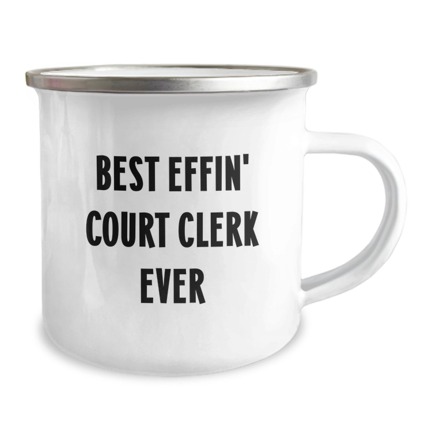 Funny Court Clerk Gifts from Family - Best Effin' Court Clerk Ever - Birthday Unique Coffee Mug for Camping Lover - Image 2