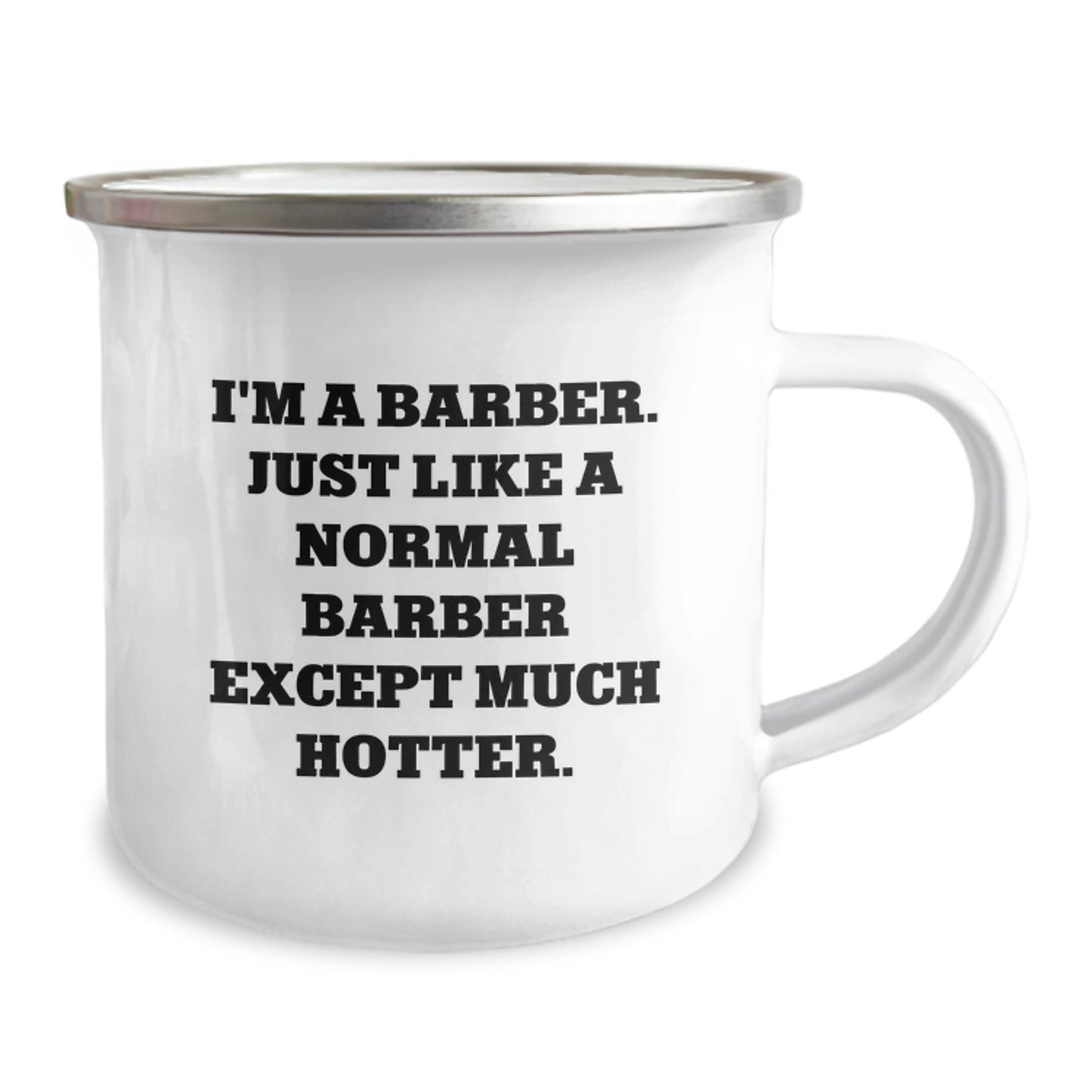 Funny Barber Jokes, Unique Mother's Day Unique Gifts from Men to Women, Camping Mug for the Hot Barber in Your Family - Image 2