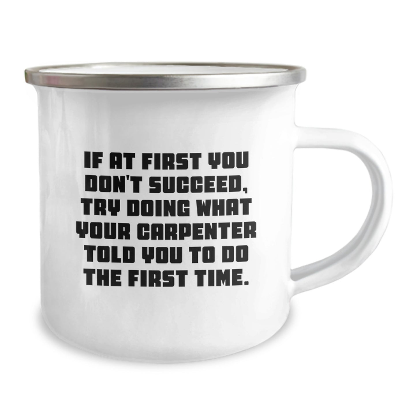Carpenter Keepsake Camping Mug for Him Birthday Gift Stainless Steel - Image 2