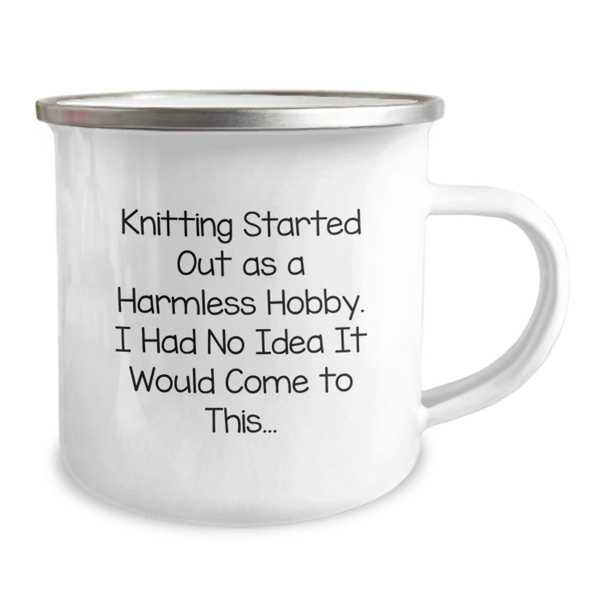 Knitting Gift for Him Humorous Camping Mug Keepsake - A Harmless Hobby - Image 2