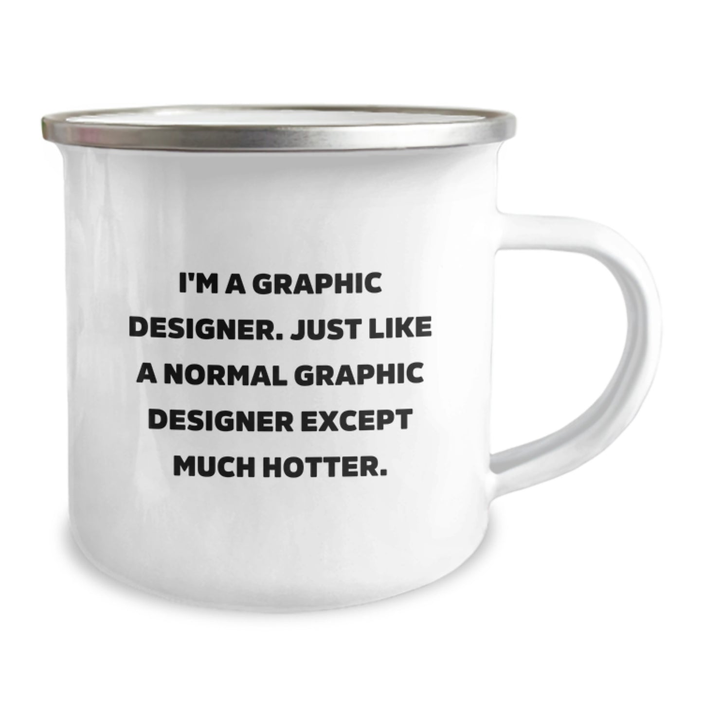 Funny Graphic Designer Gifts for Him, Unique Birthday Camping Mug for Graphic Designer Friends, I'm A Graphic Designer Except Much Hotter Gifts from Friends to Graphic Designer - Image 2