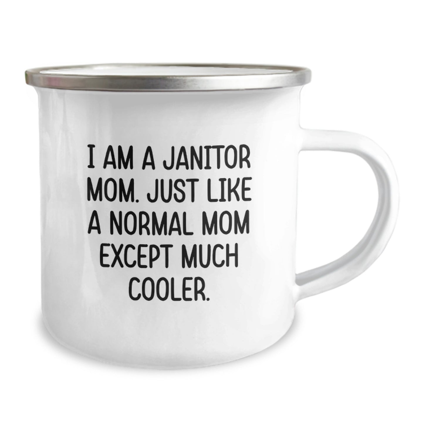 Cool Janitor Mom Novelty Camping Mug for Friends Birthday Gift - Image 2