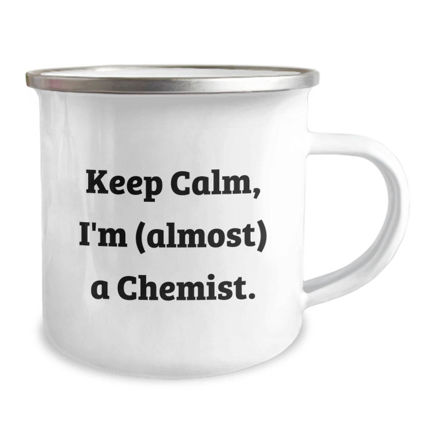 Chemist Keepsake Camping Mug for Him Birthday Gift With Enamel Finish - Image 2