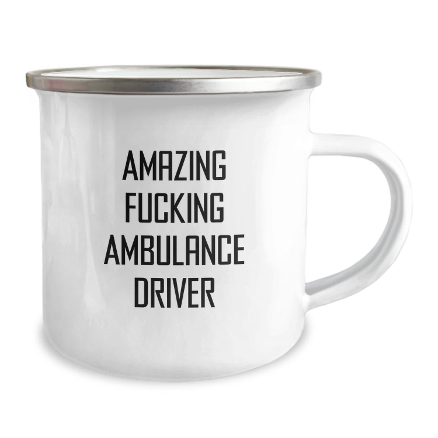 Funny Ambulance Driver Gifts, Birthday Unique Gifts from Friends, Ambulance Driver Camping Mug with 'Amazing F--king Ambulance Driver' Quote - Image 2