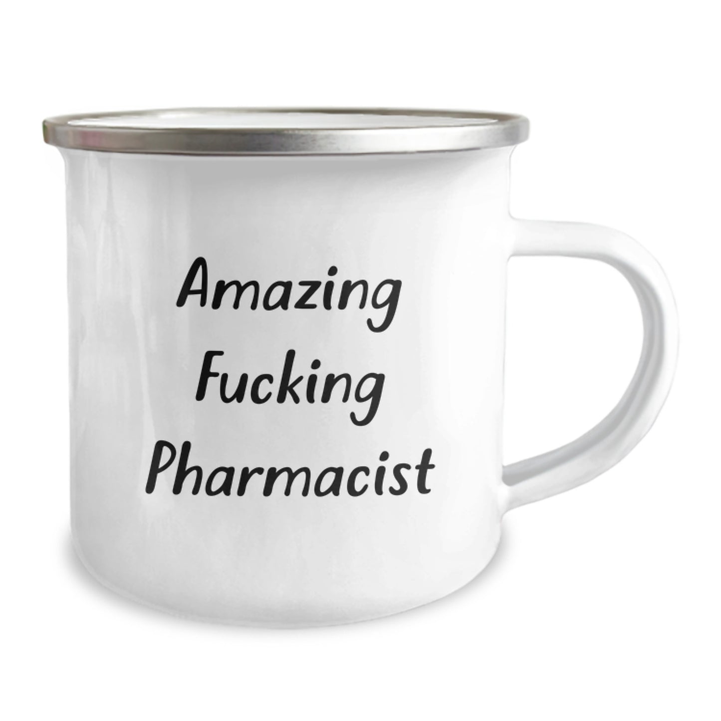 Funny Pharmacist Gifts, 'Amazing F--king Pharmacist' Quote, Birthday Camping Mug for Men or Women, Gifts from Family and Friends - Image 2