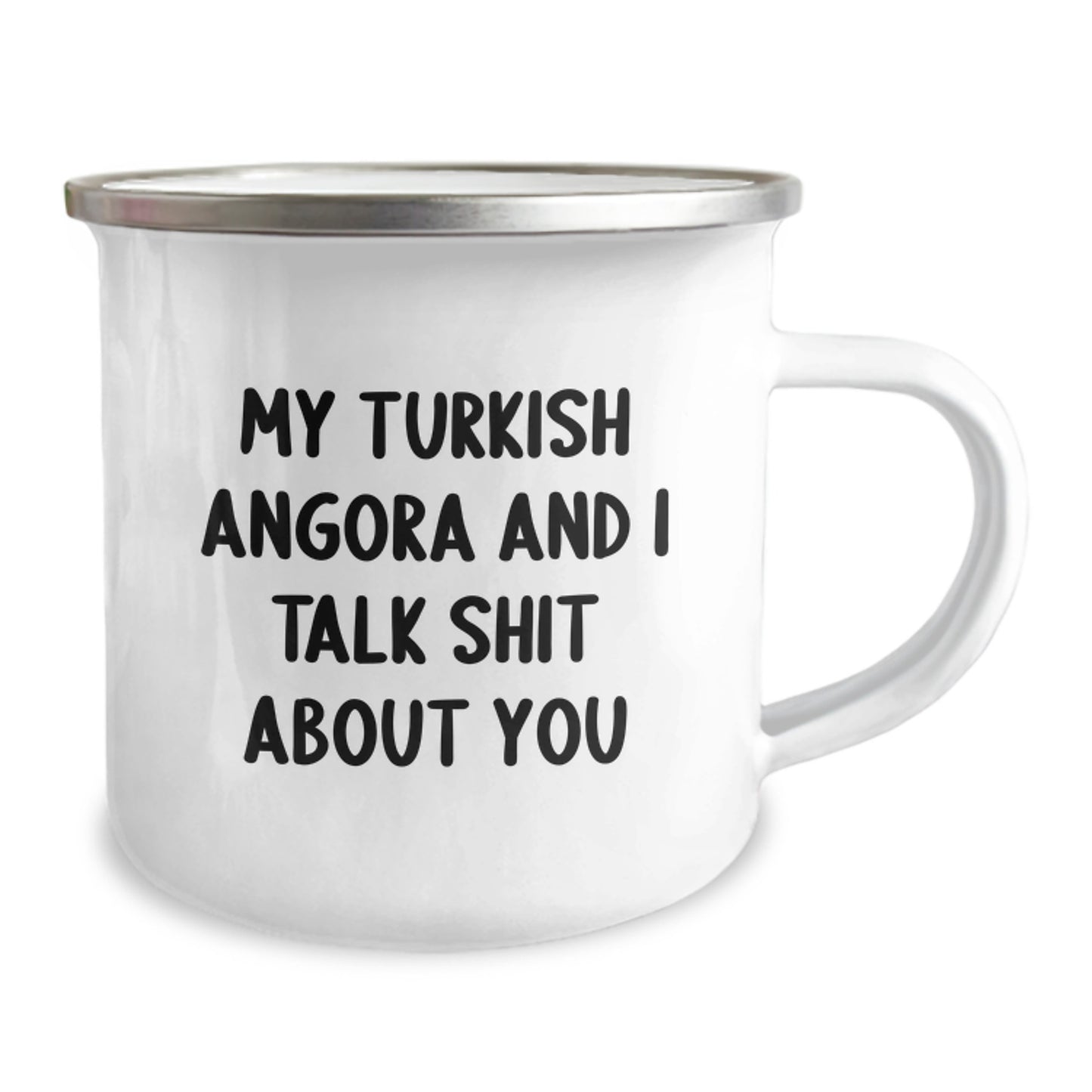 Funny Turkish Angora Cat Camping Mug Gifts from Men to Dad for Father's Day - Image 2