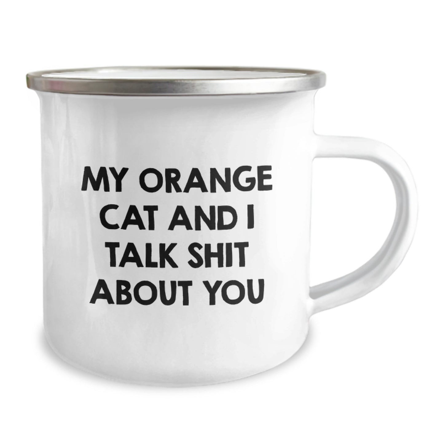 Funny Orange Cat Camping Mug Gifts for Friends from Men on Valentine's - Image 2