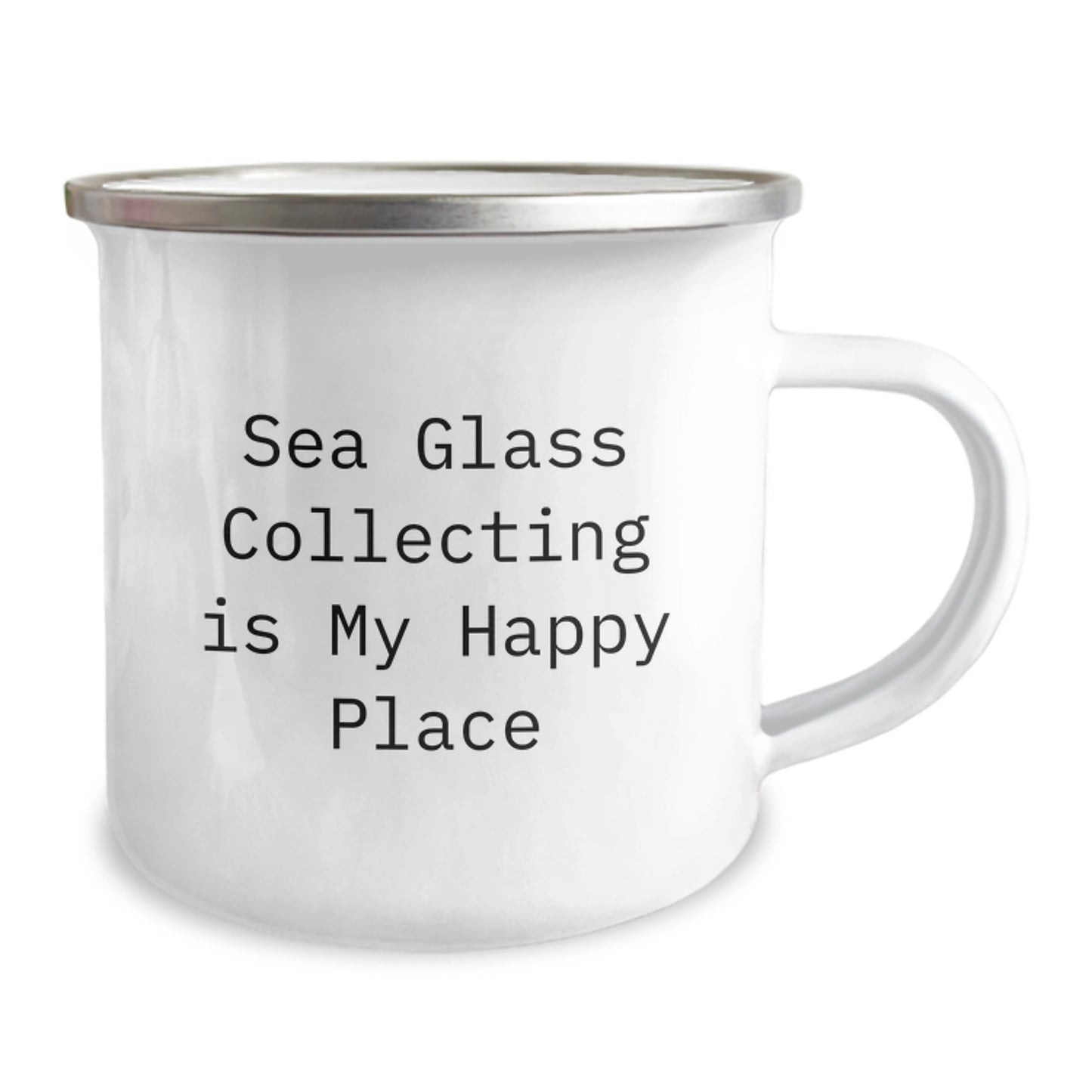 Sea Glass Collecting Gifts, Funny Camping Mug, Gifts from Family for Sea Glass Collecting Enthusiasts, 'Sea Glass Collecting Is My Happy Place' Christmas Unique Gifts - Image 2
