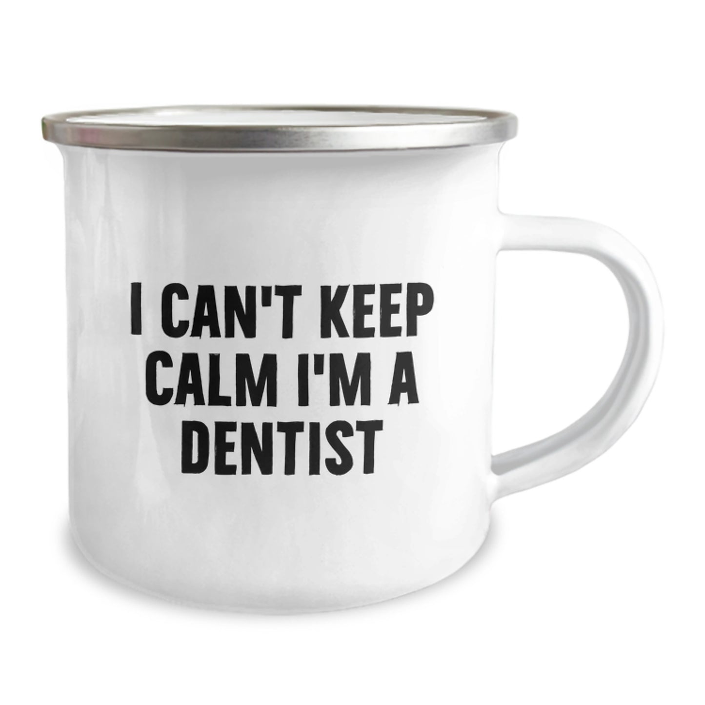 Funny Dentist Gifts for Christmas Unique Camping Mugs from Friends - I Can't Keep Calm I'm A Dentist - Image 2