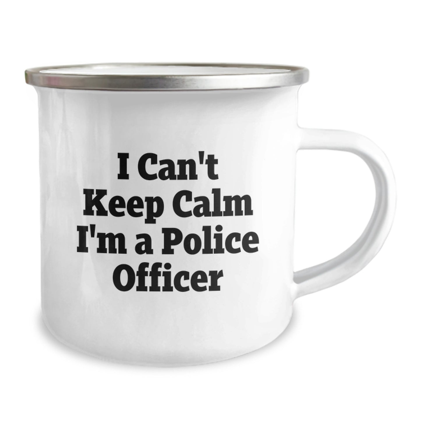 Funny Police Officer Gifts from Friends - 'I Can't Keep Calm I'm A Police Officer' Camping Mug for Graduation - Image 2