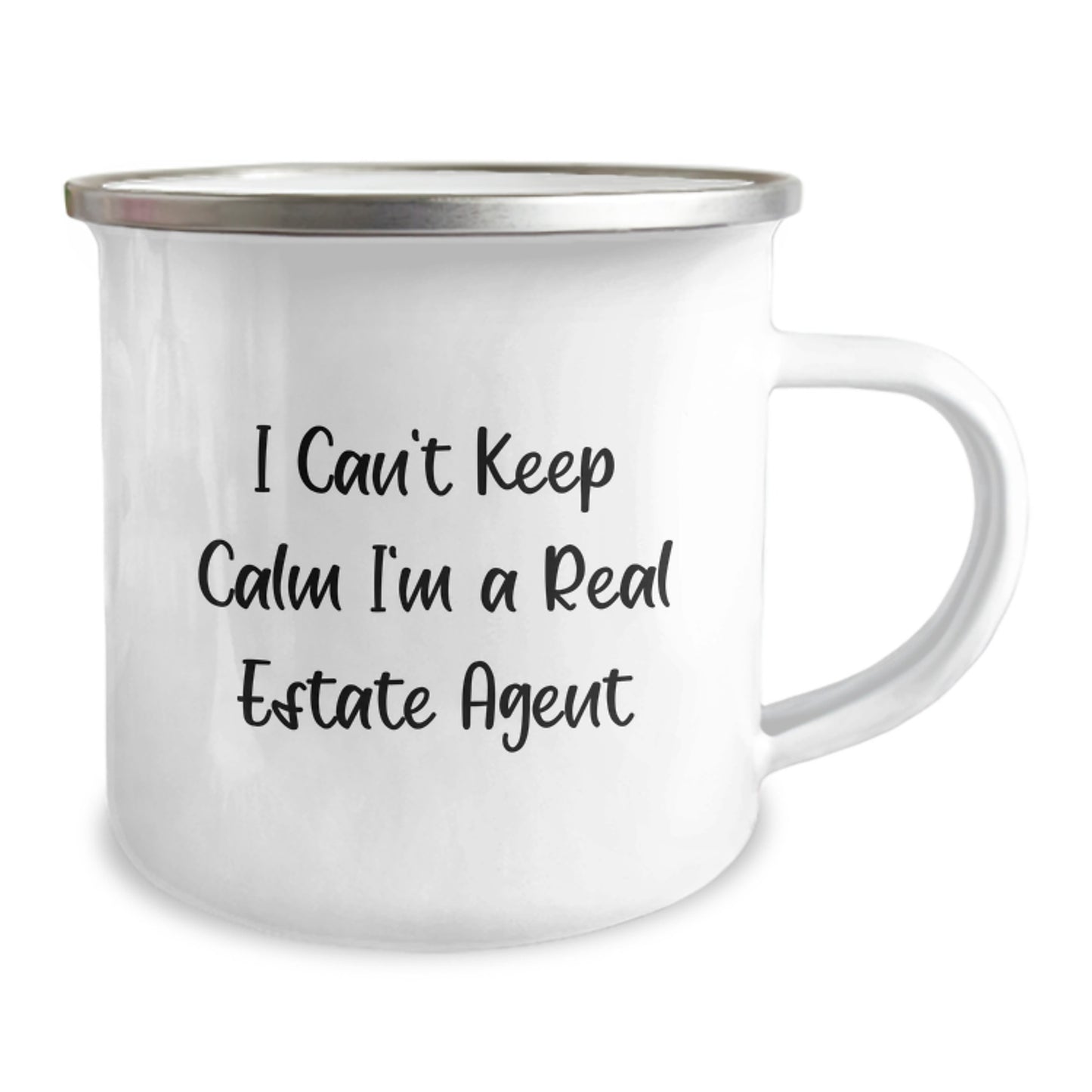 Funny Real Estate Agent Gifts from Family and Friends, Christmas Unique Gifts for Men, Women, Coworkers, or Family Members, Camping Mug with I Can't Keep Calm I'm A Real Estate Agent Quote - Image 2