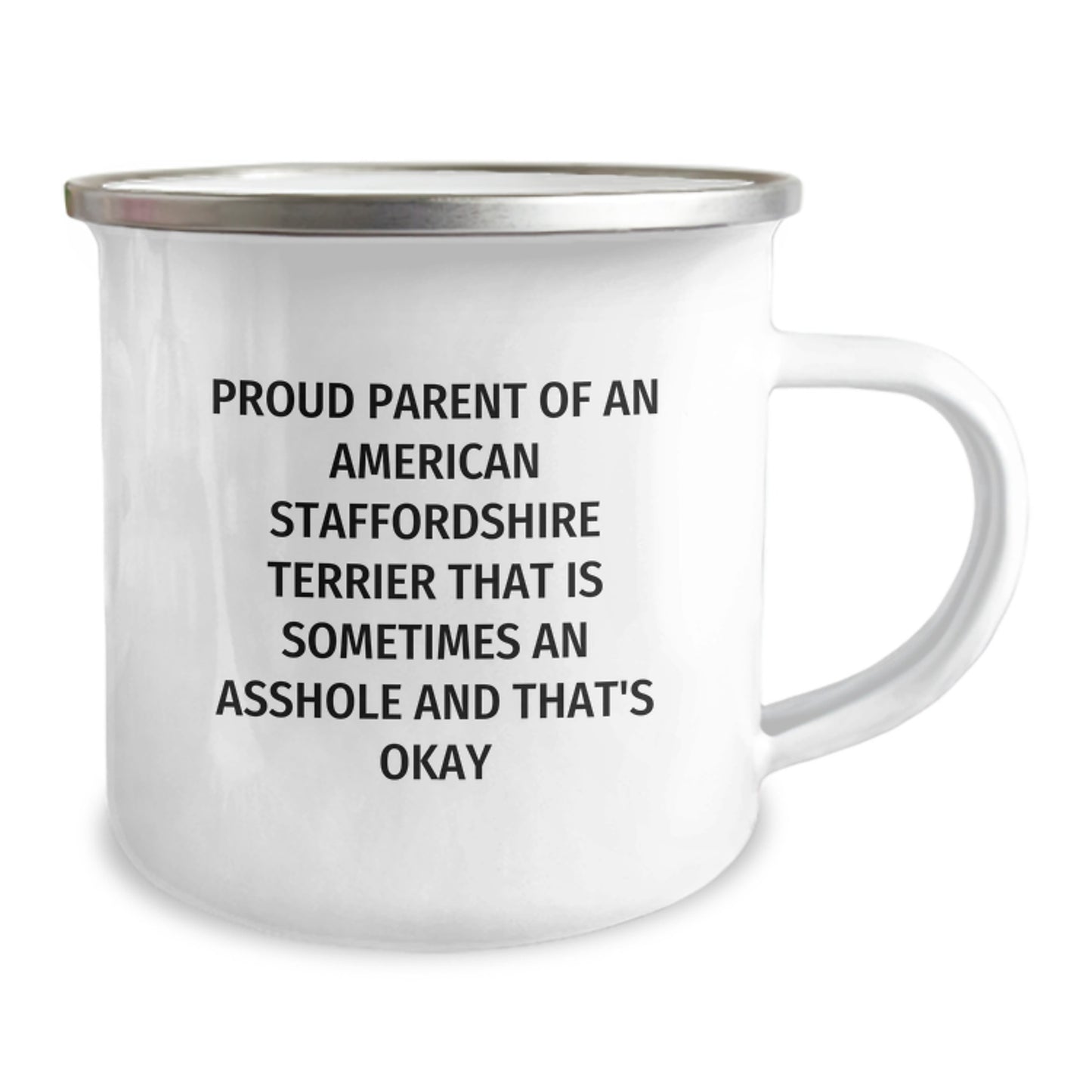 American Staffordshire Terrier Dog Camping Mug Funny Gift for Birthday from Friends and Family - Proud Parent Quotes and Humor - Image 2