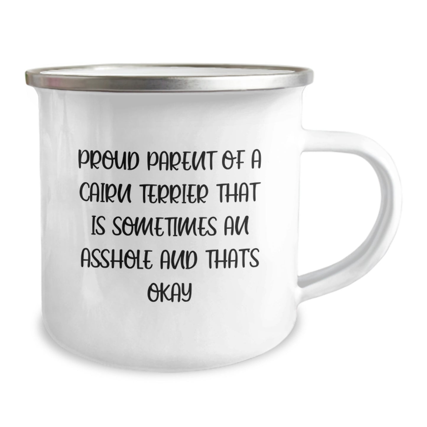 Funny Cairn Terrier Dog Lover Gifts from Men to Friends on Valentine's Unique Gifts for Cairn Terrier Dog Owners Camping Mugs with Proud Parent Quote - Image 2
