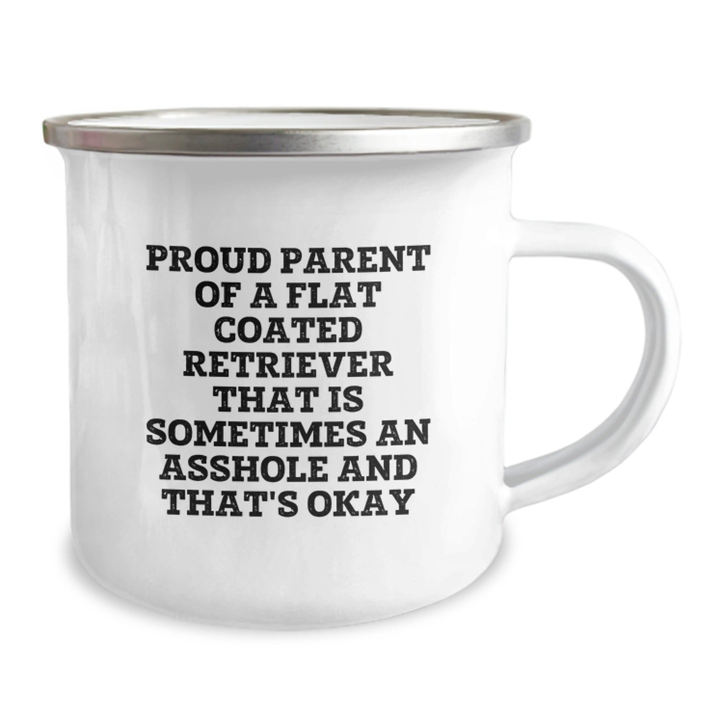 Funny Flat Coated Retriever Dog Gifts from Men and Women on Valentine's - Proud Parent Camping Mug - Image 2
