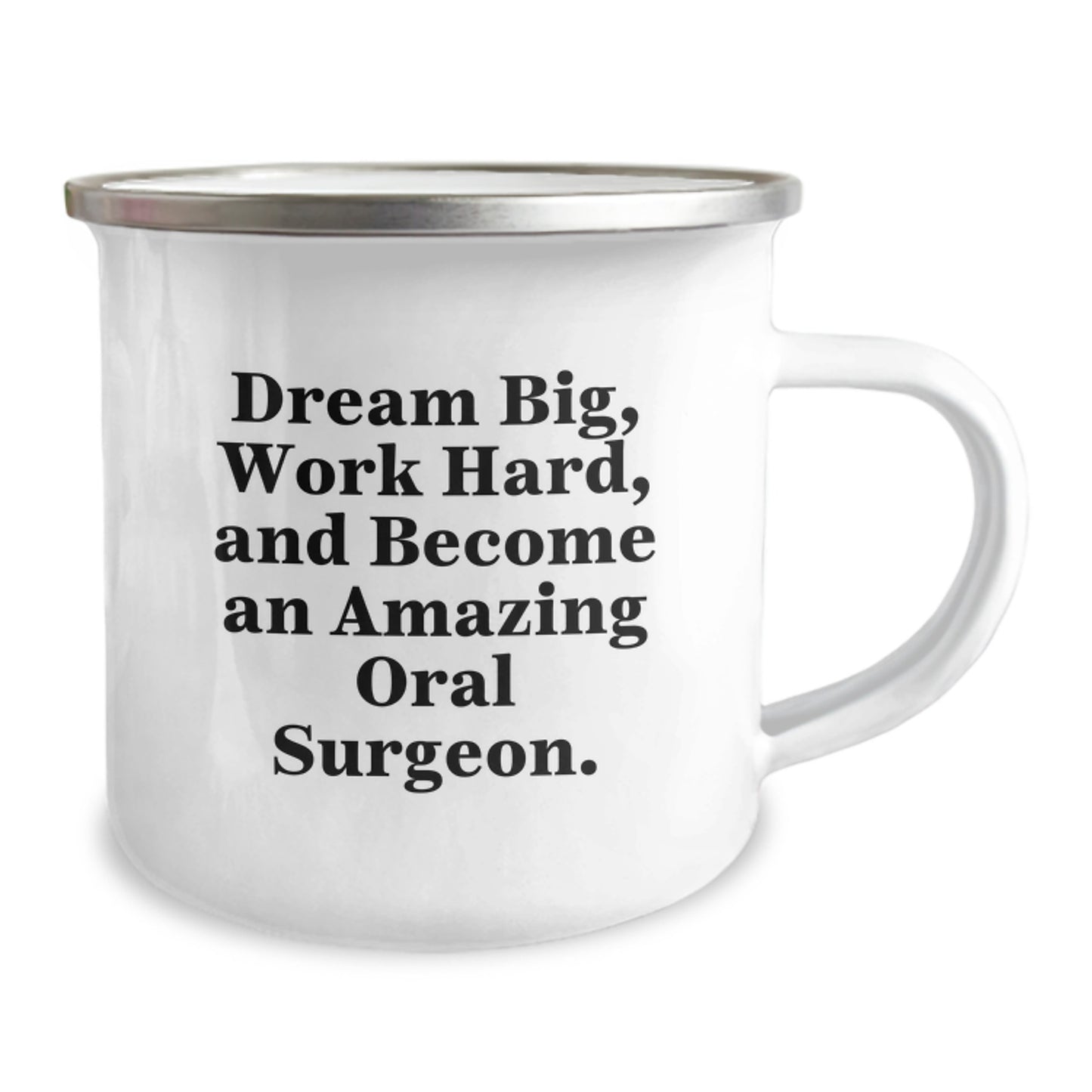 Funny Inspirational Oral Surgeon Gifts from Friends for Birthday Unique Camping Mugs - Dream Big, Work Hard - Image 2