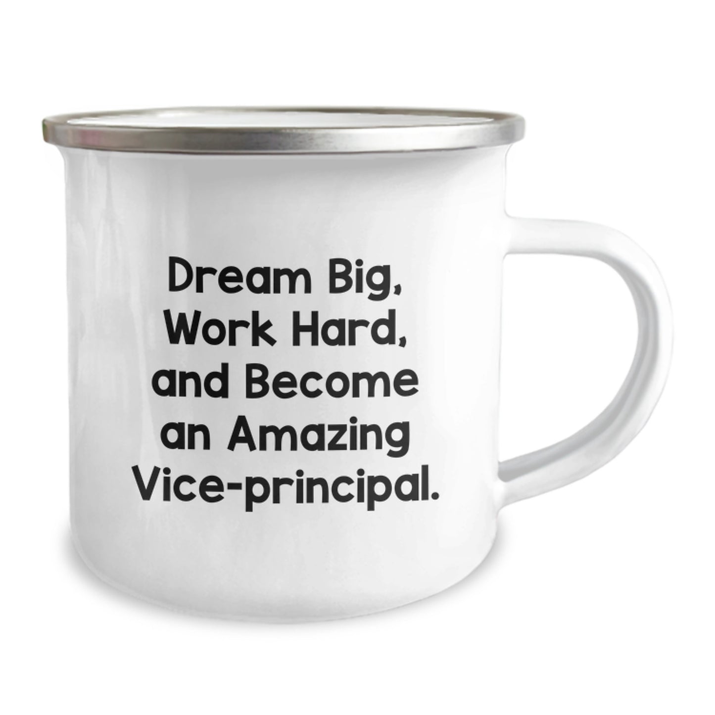 Funny Vice-principal Quote Gifts from Friends for Birthday, Camping Mug with Inspirational Message - 'Dream Big, Work Hard, And Become An Amazing Vice-principal.' - Image 2