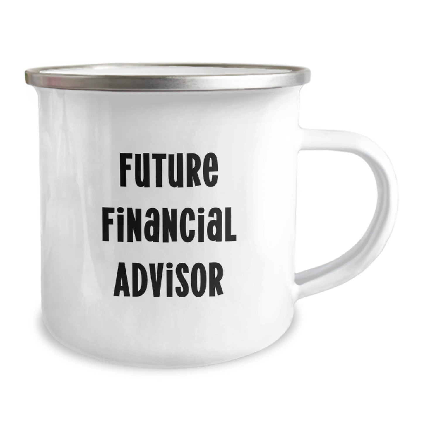 Funny Financial Advisor Gifts from Friends - 'Future Financial Advisor Camping Mug' Birthday Unique Gifts for Financial Advisor Men - Image 2