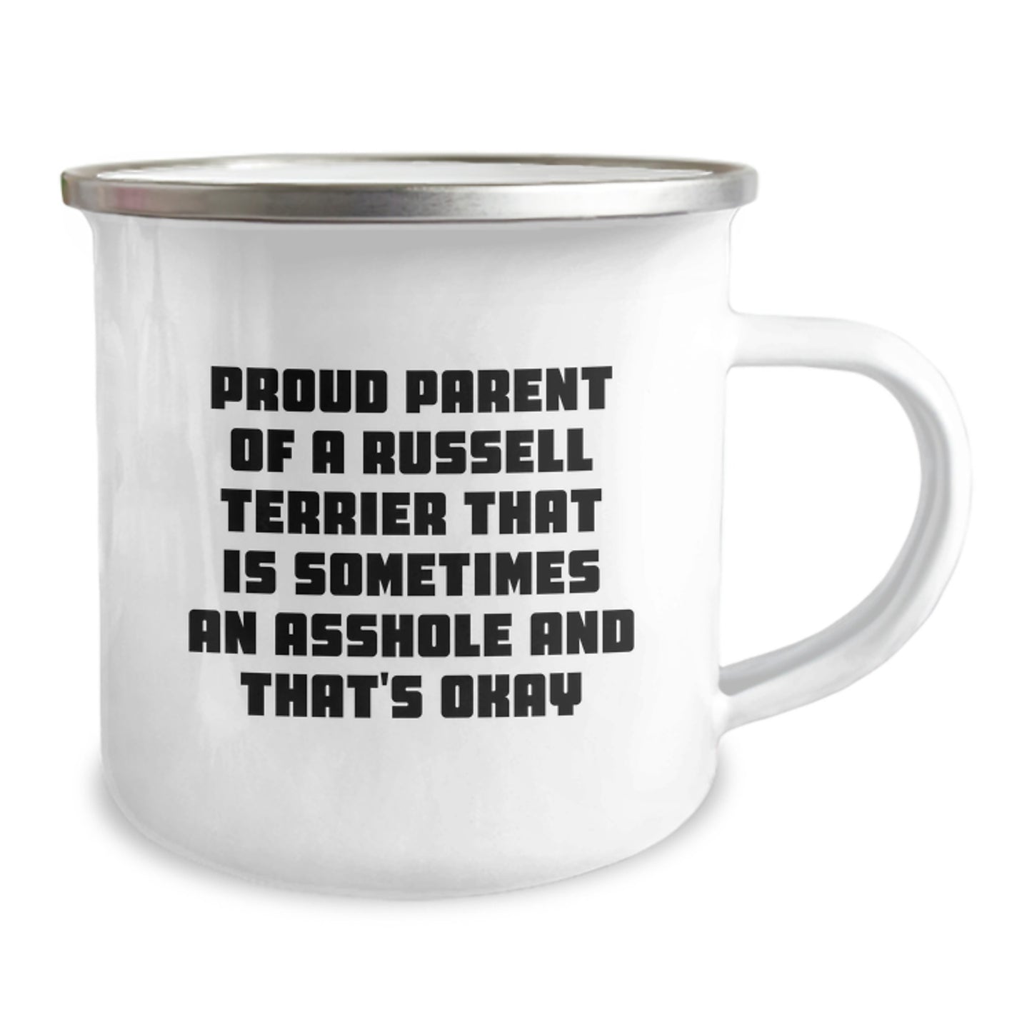 Funny Russell Terrier Dog Birthday Unique Gifts for Men Women Friends Family - Camping Mug for Russell Terrier Lover Gifts from Mom Dad Friends - Proud Parent - Image 2