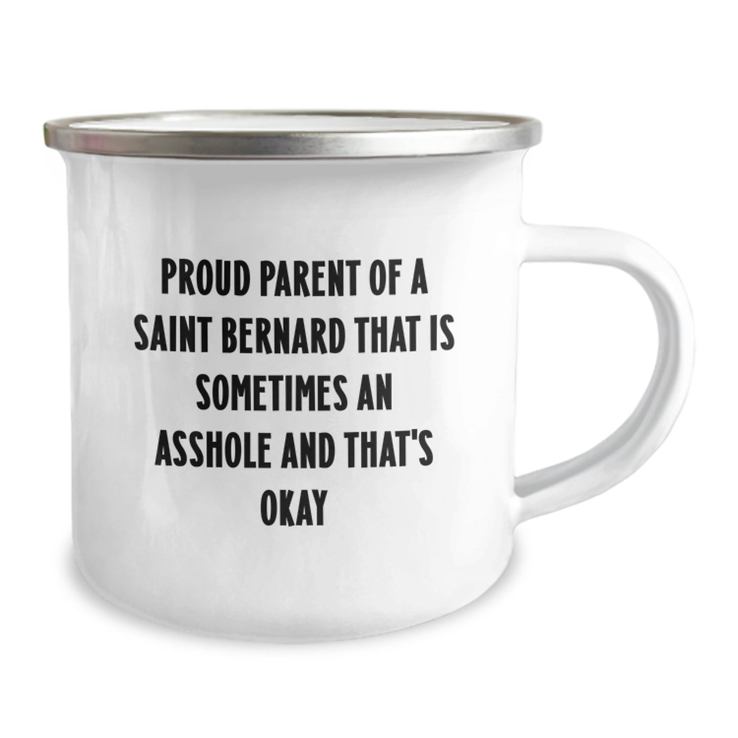 Funny Saint Bernard Dog Camping Mug Gifts from Friends or Family for Proud Parents Valentine's Unique - Image 2