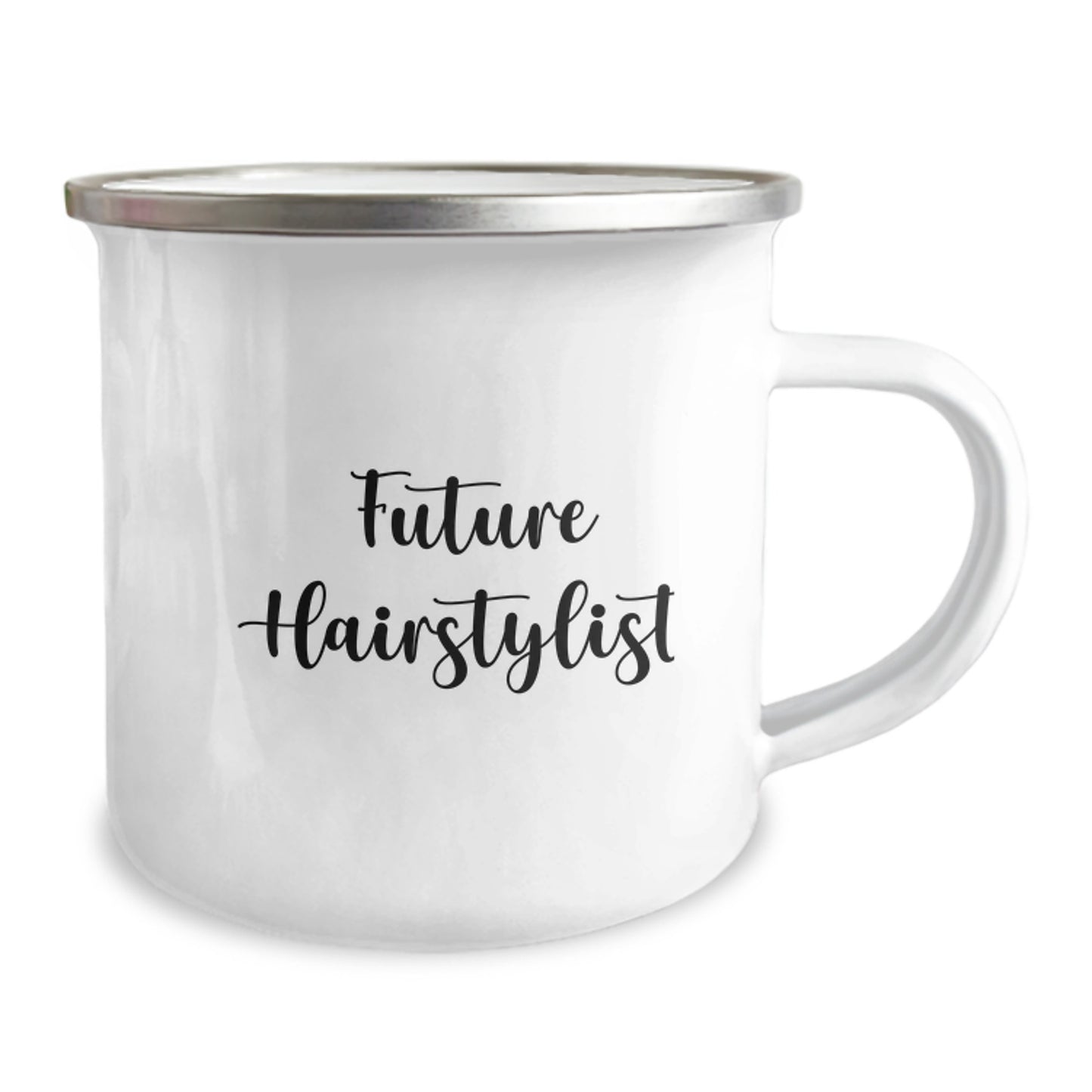 Funny Future Hairstylist Birthday Unique Gift Ideas for Friends from Family - Camping Mug for Hairstylist Enthusiasts, 'Become a Future Hairstylist' - Image 2