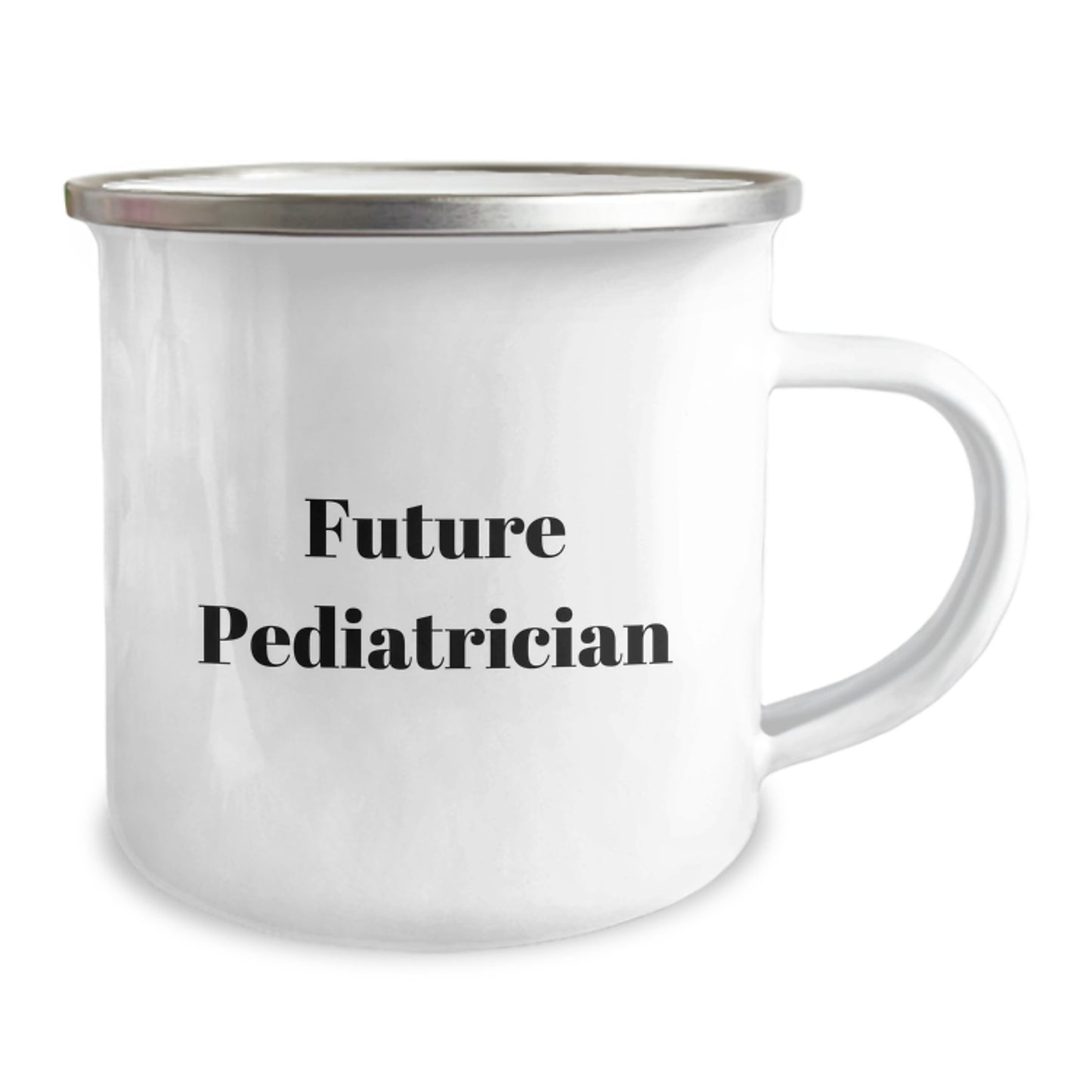 Pediatrician Gifts from Friends, Unique Birthday Unique Gifts for Future Pediatrician, Funny Quote on Camping Mug, 12 oz Stainless Steel Enamel Finish - Image 2