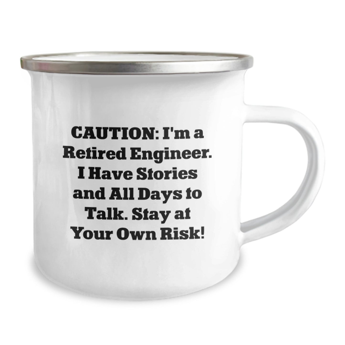 Funny Engineer Quote Camping Mug, Birthday Unique Gift from Friends, Perfect for Engineer Men, 12 oz Stainless Steel with Enamel Finish - Image 2