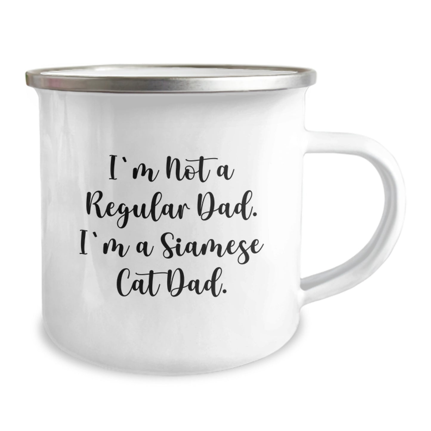 Funny Siamese Cat Dad Gifts for Men from Family, Unique Camping Mug for Siamese Cat Lover Graduation - Image 2