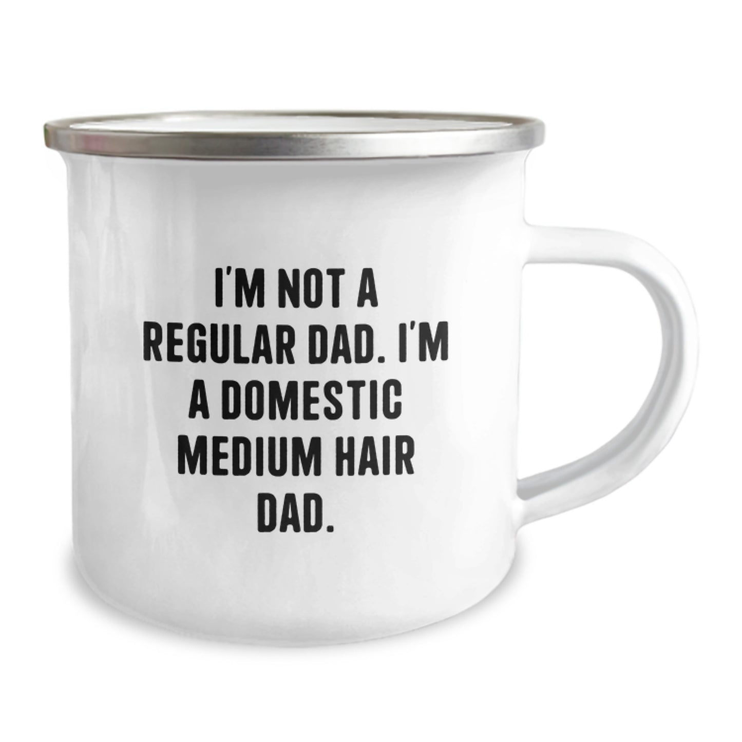 Funny Domestic Medium Hair Cat Dad Gifts for Men, Unique Graduation Unique Gifts from Dad to Domestic Medium Hair Cat Lover, Custom Camping Mug - Image 2