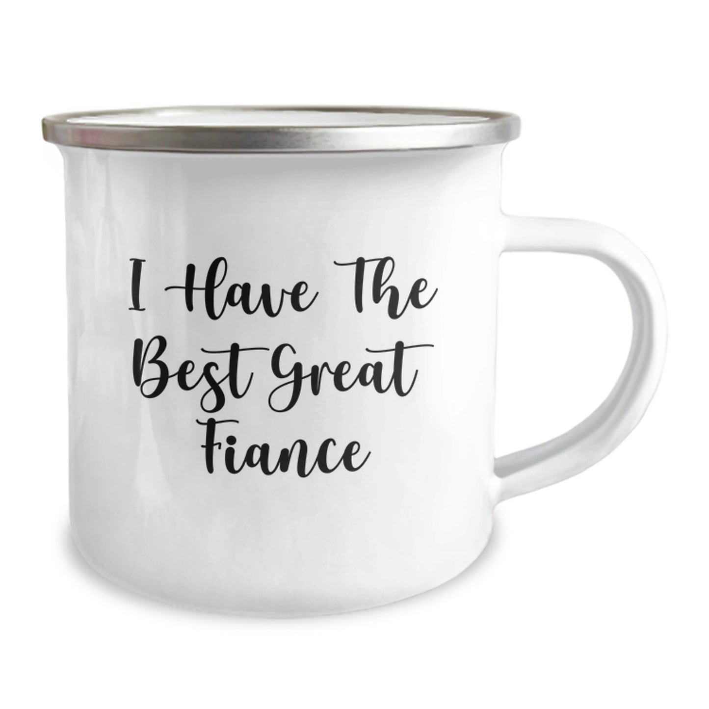 Funny Fiance Gifts from Men to Sweetheart, Great Camping Mug with I Have The Best Great Fiance Quote, Christmas Unique Presents for Him - Image 2