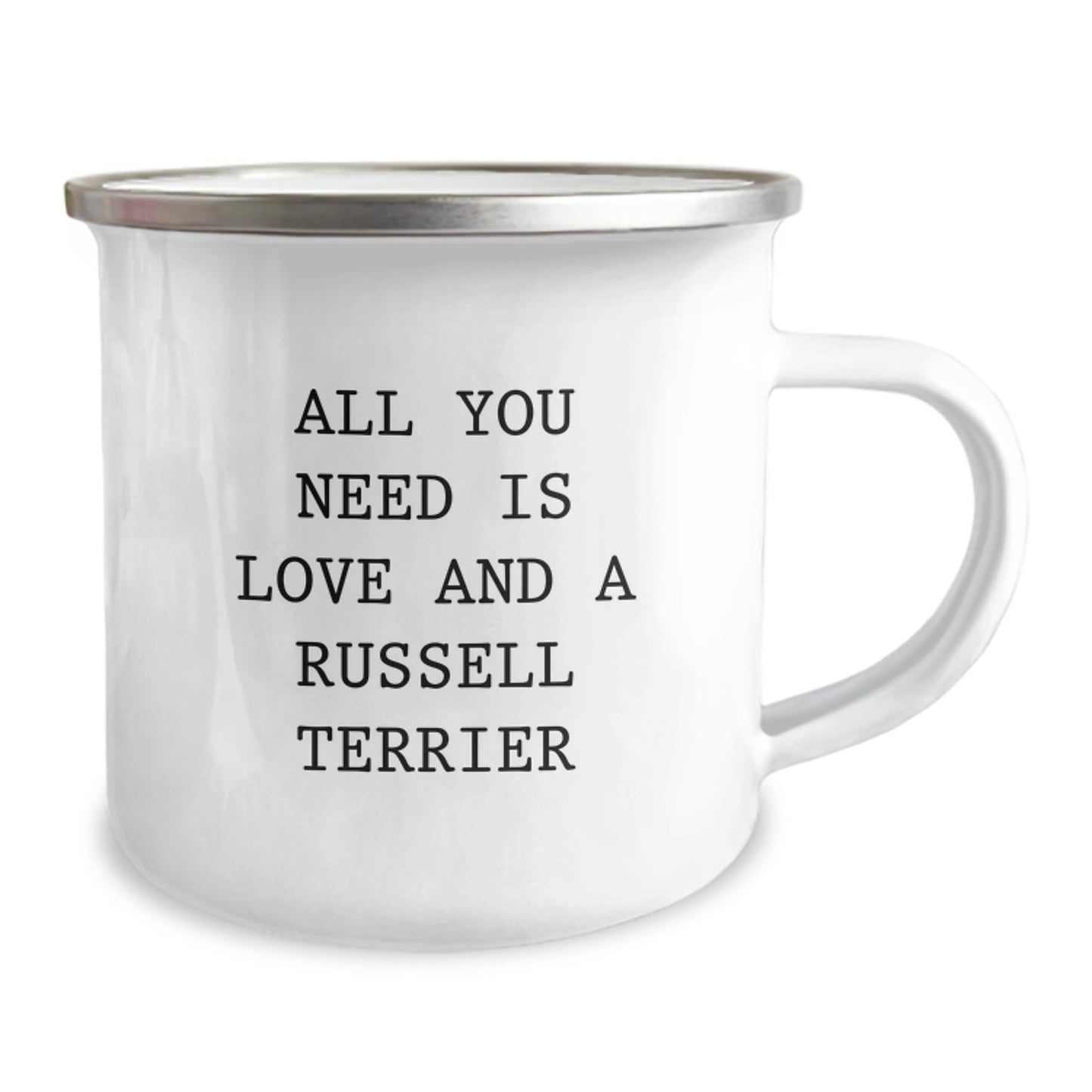 Funny Russell Terrier Dog Gifts from Friends with Camping Mug - All You Need Is Love And A Russell Terrier, Christmas Unique Gifts for Russell Terrier Dog Lover - Image 2